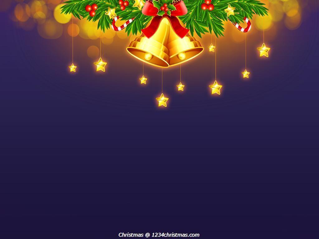Merry Christmas Bells Wallpaper. Santa Flying Reindeer Sleigh
