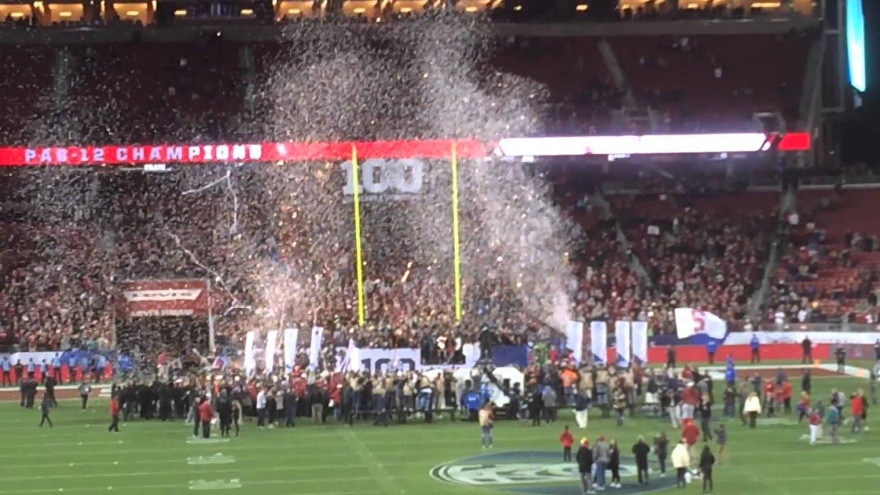 Pac 12 Championship Presentation Of Trophy To Stanford