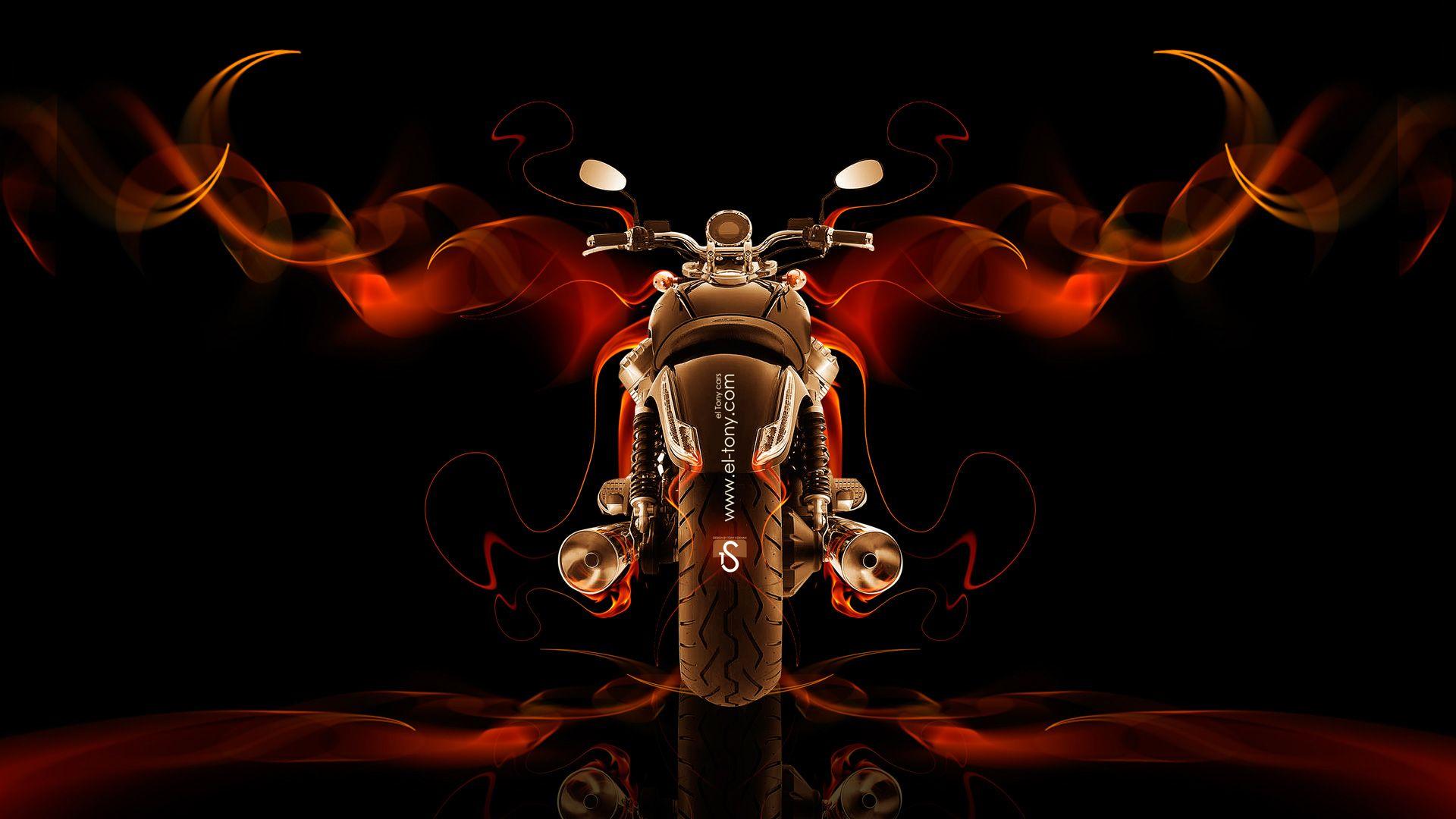 Moto Guzzi California Back Fire Abstract Bike 2014 HD Wallpaper