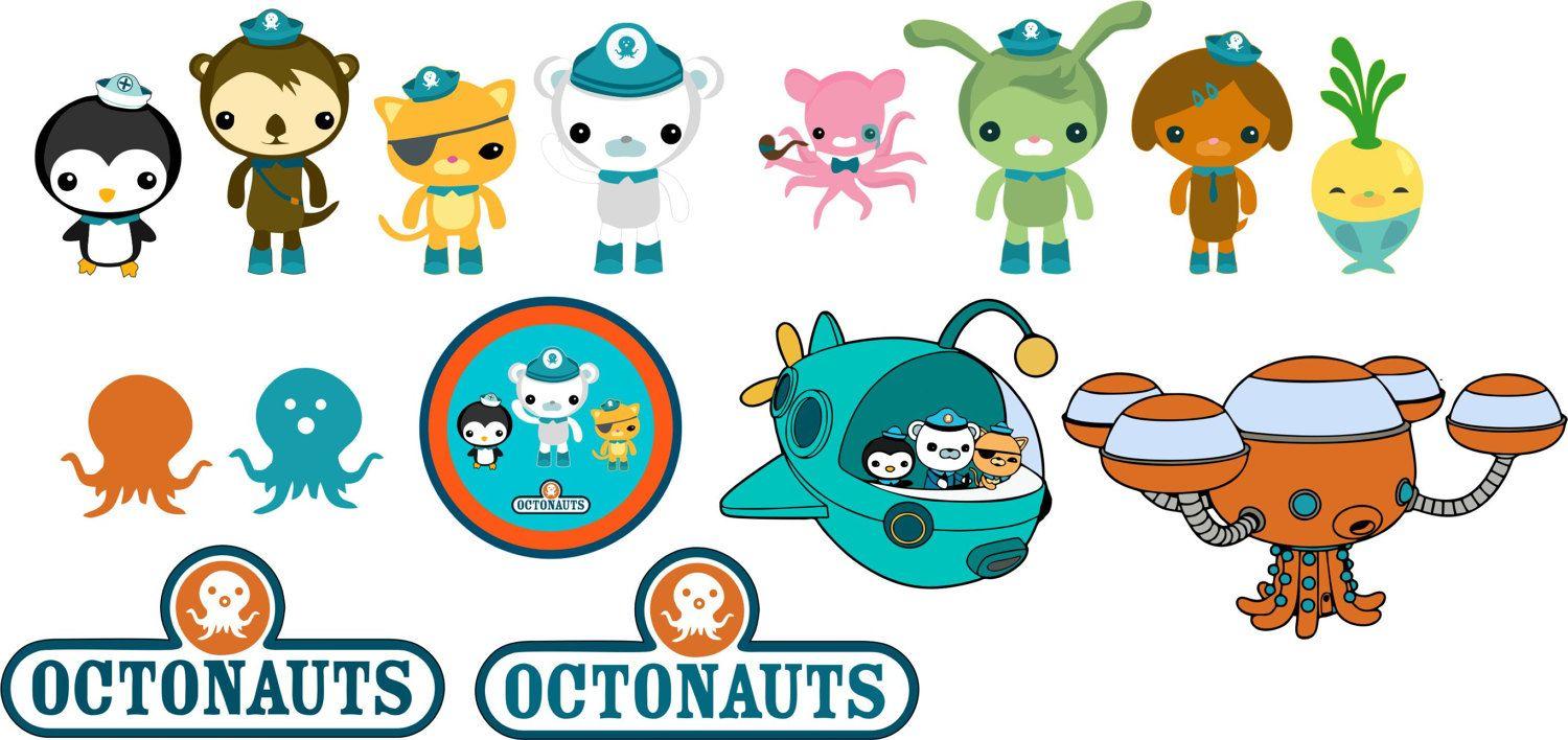 Octonauts Clipart Group with items