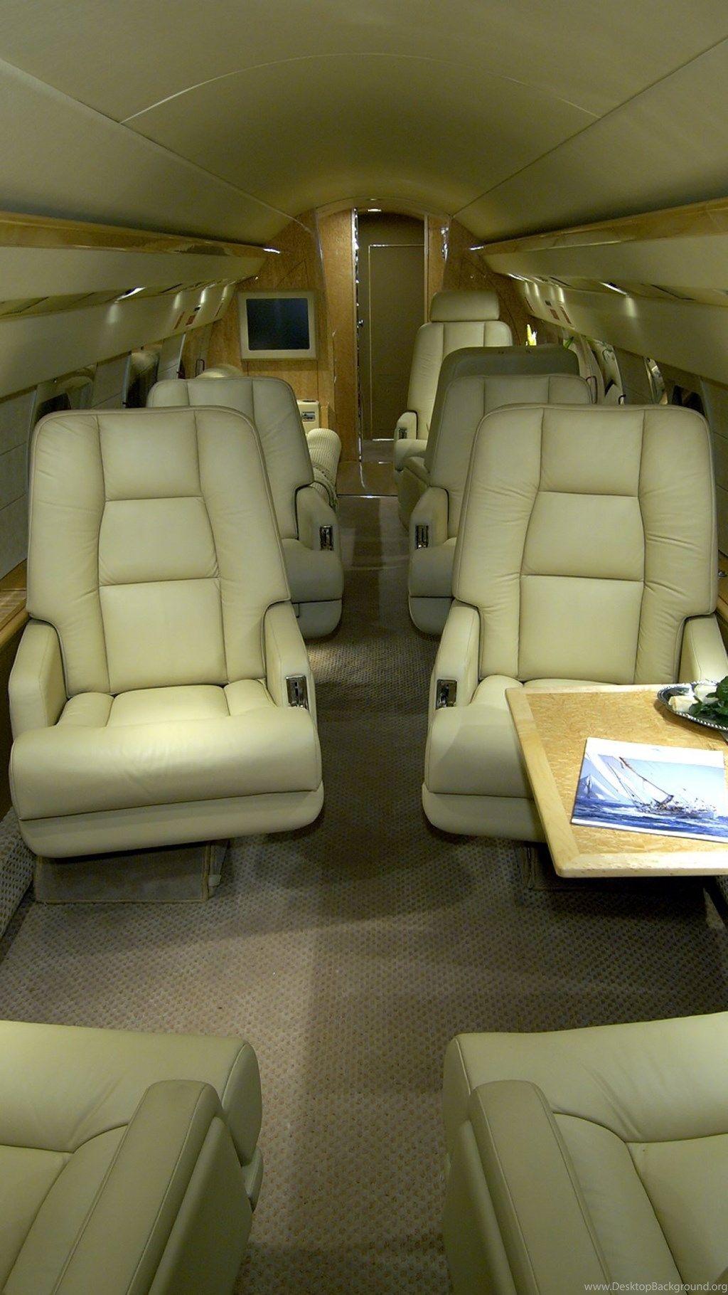 Inside Private Jet iPhone 5 Wallpaper Desktop Background