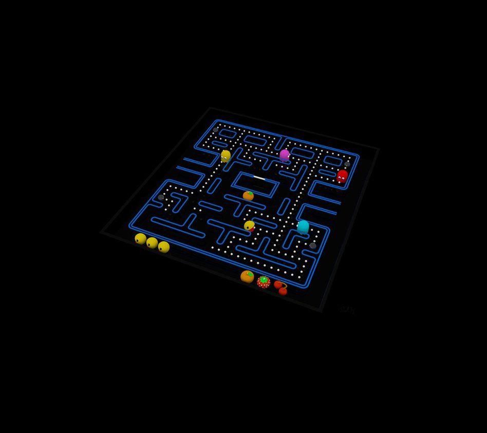 Pacman Fever 3D Wallpaper 1 in HD (For Portable)