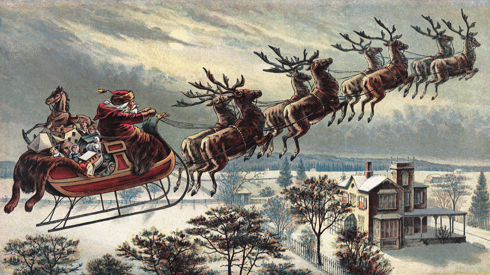 Santa Claus' Reindeer. Public Domain Super Heroes