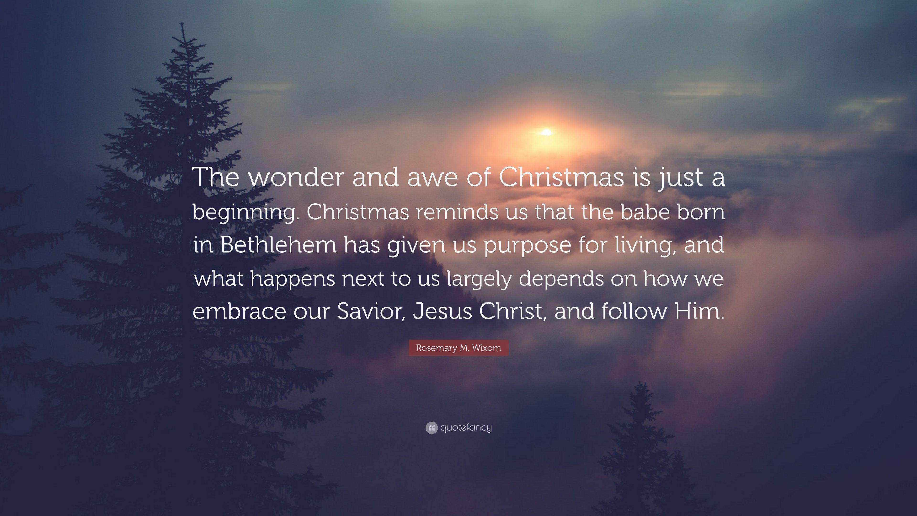 Rosemary M. Wixom Quote: “The wonder and awe of Christmas is just a