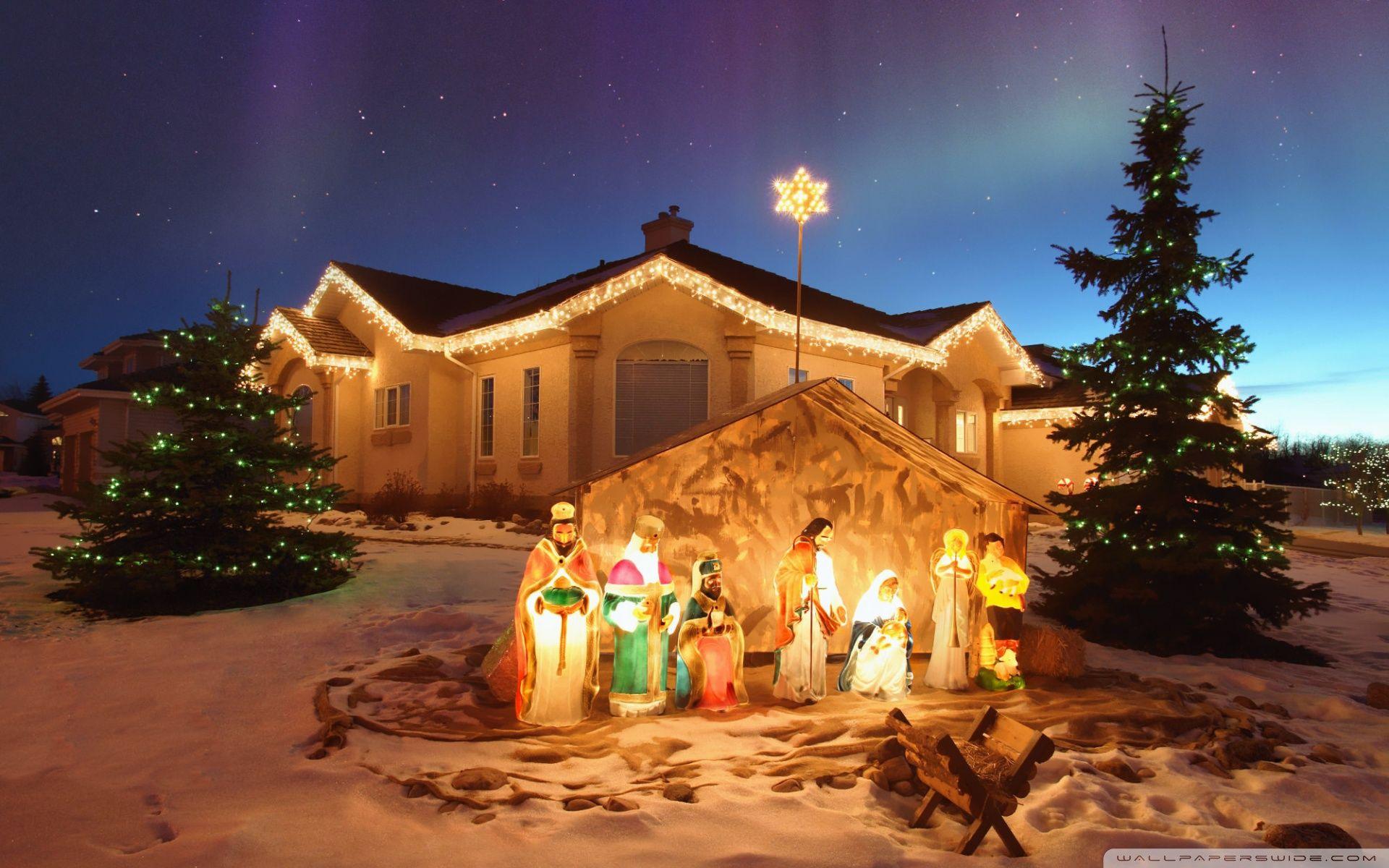 Outdoor Christmas Nativity Scene ❤ 4K HD Desktop Wallpaper for 4K