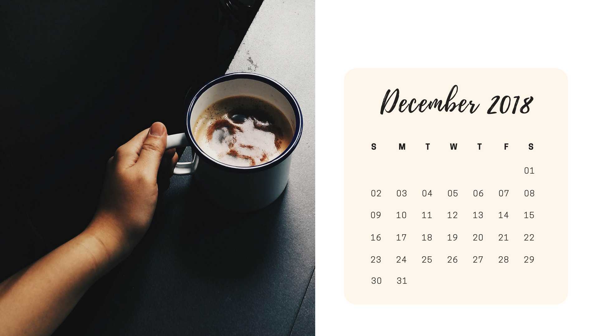 Get Free December 2018 Calendar. December 2018 Printable Calendar