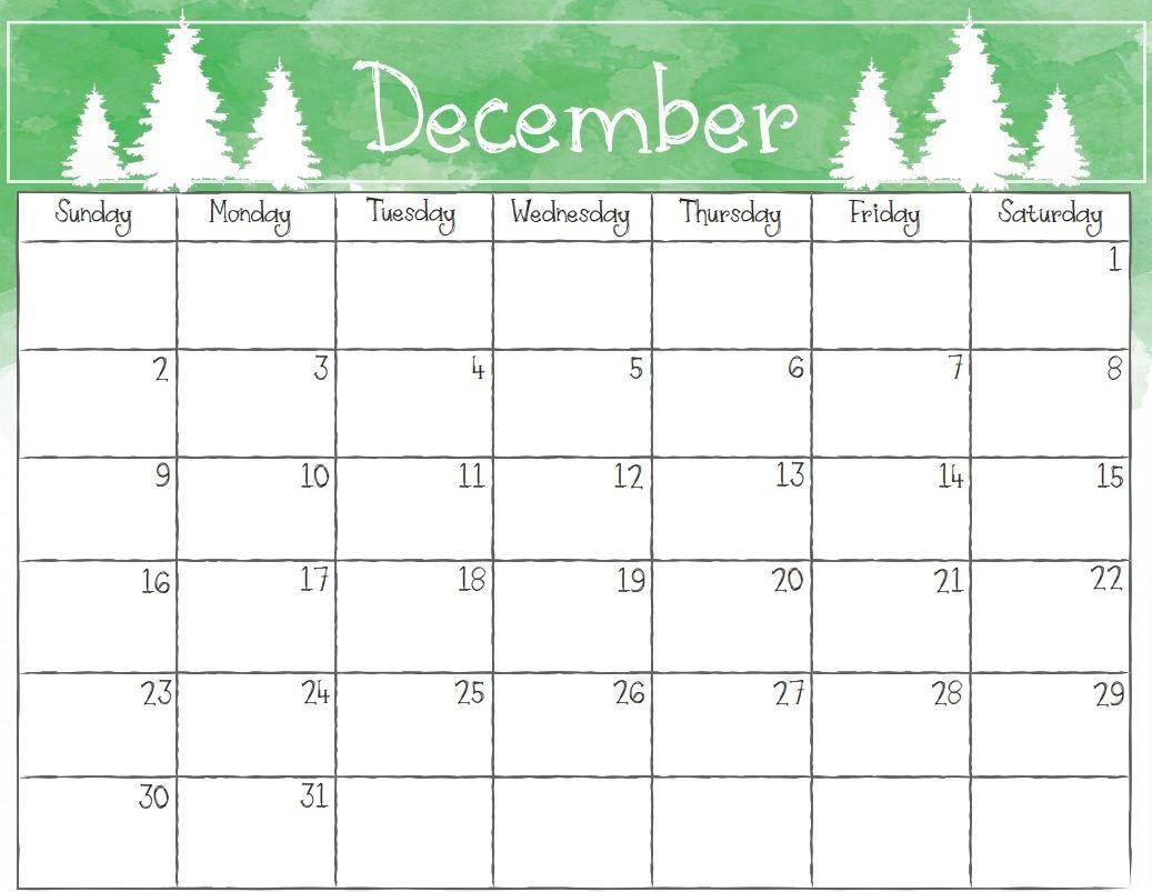 Cute December 2018 Calendar Wallpaper