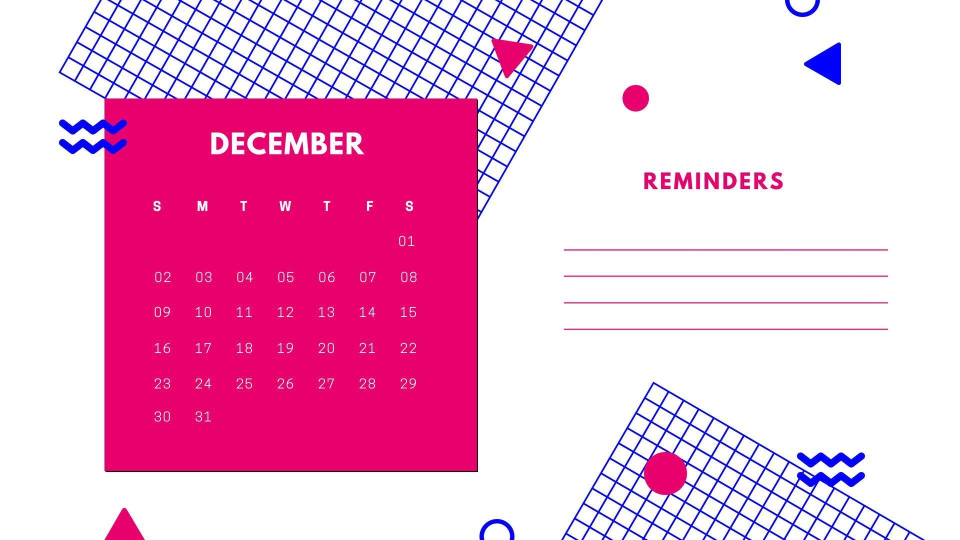 Free December 2018 Calendar HD Wallpaper. Calendar 2018 Printable