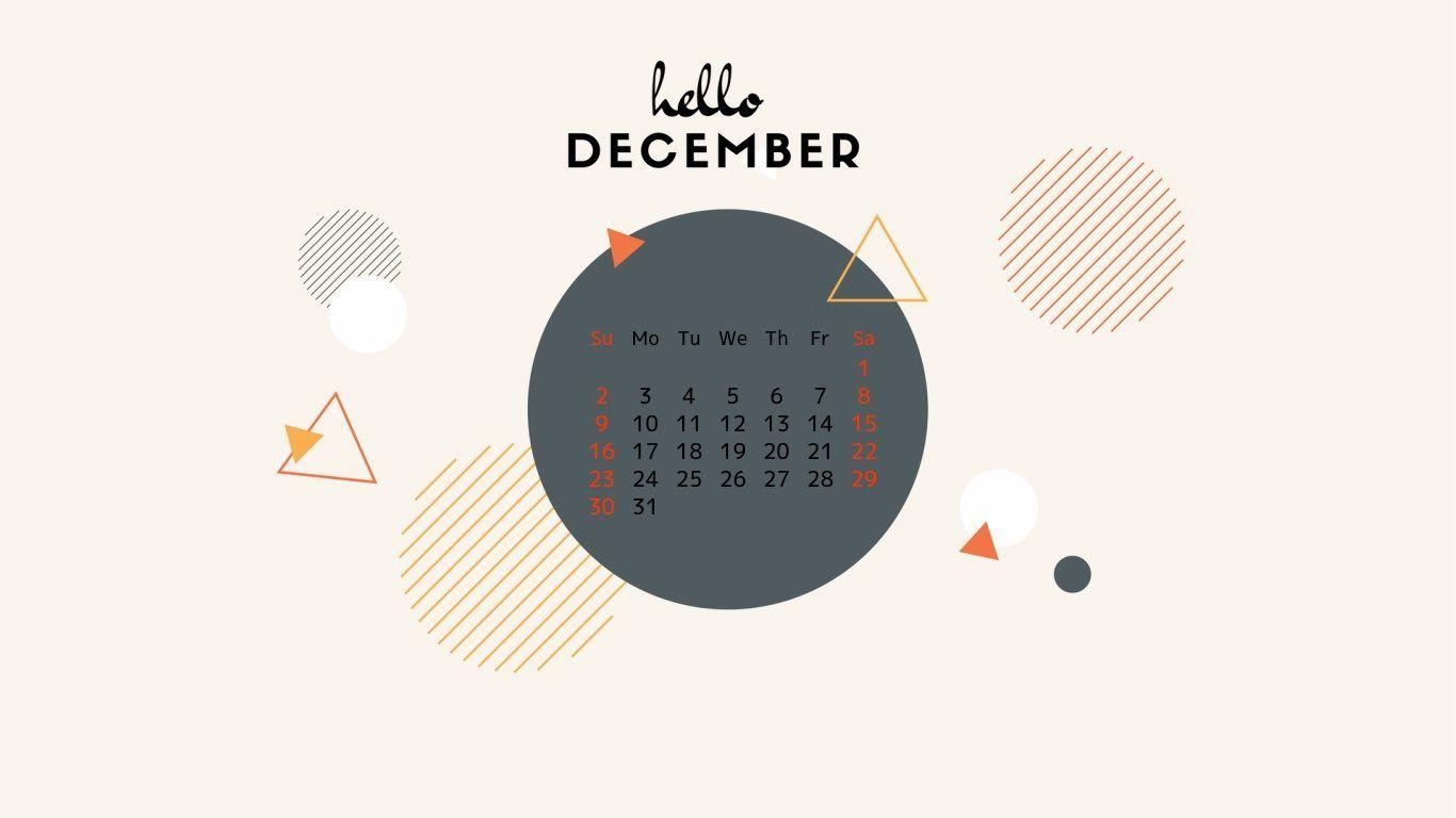 December 2018 HD Calendar Wallpaper