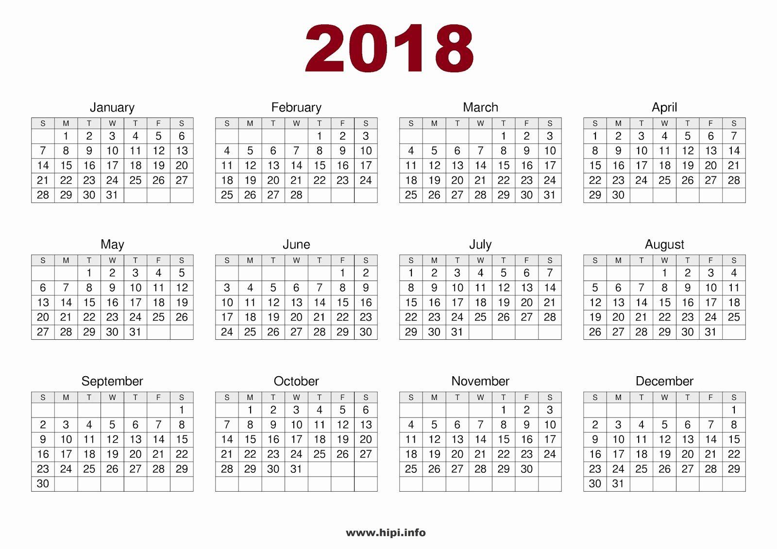Free 2018 Calendar Printable Twitter Headers Facebook Covers