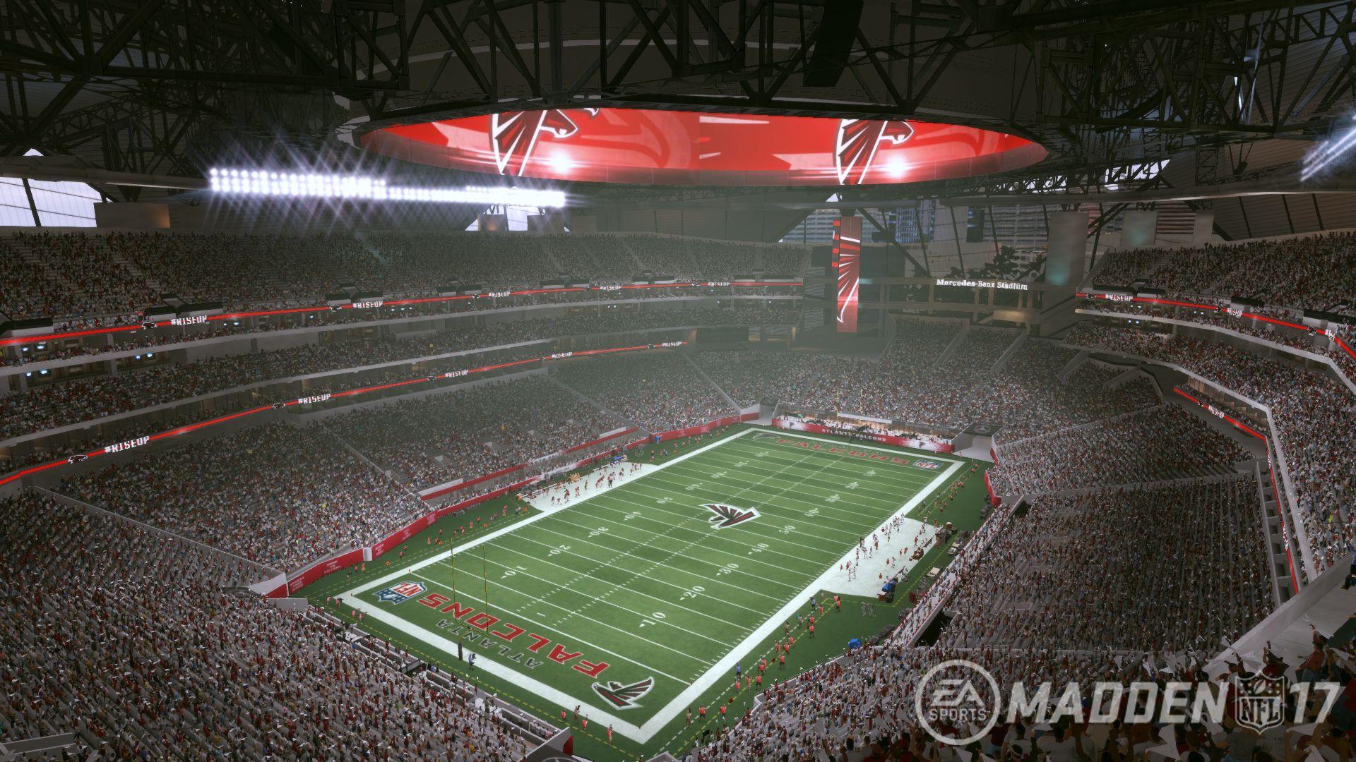 Mercedes Benz Stadium In NFL Madden '17 Benz Stadium