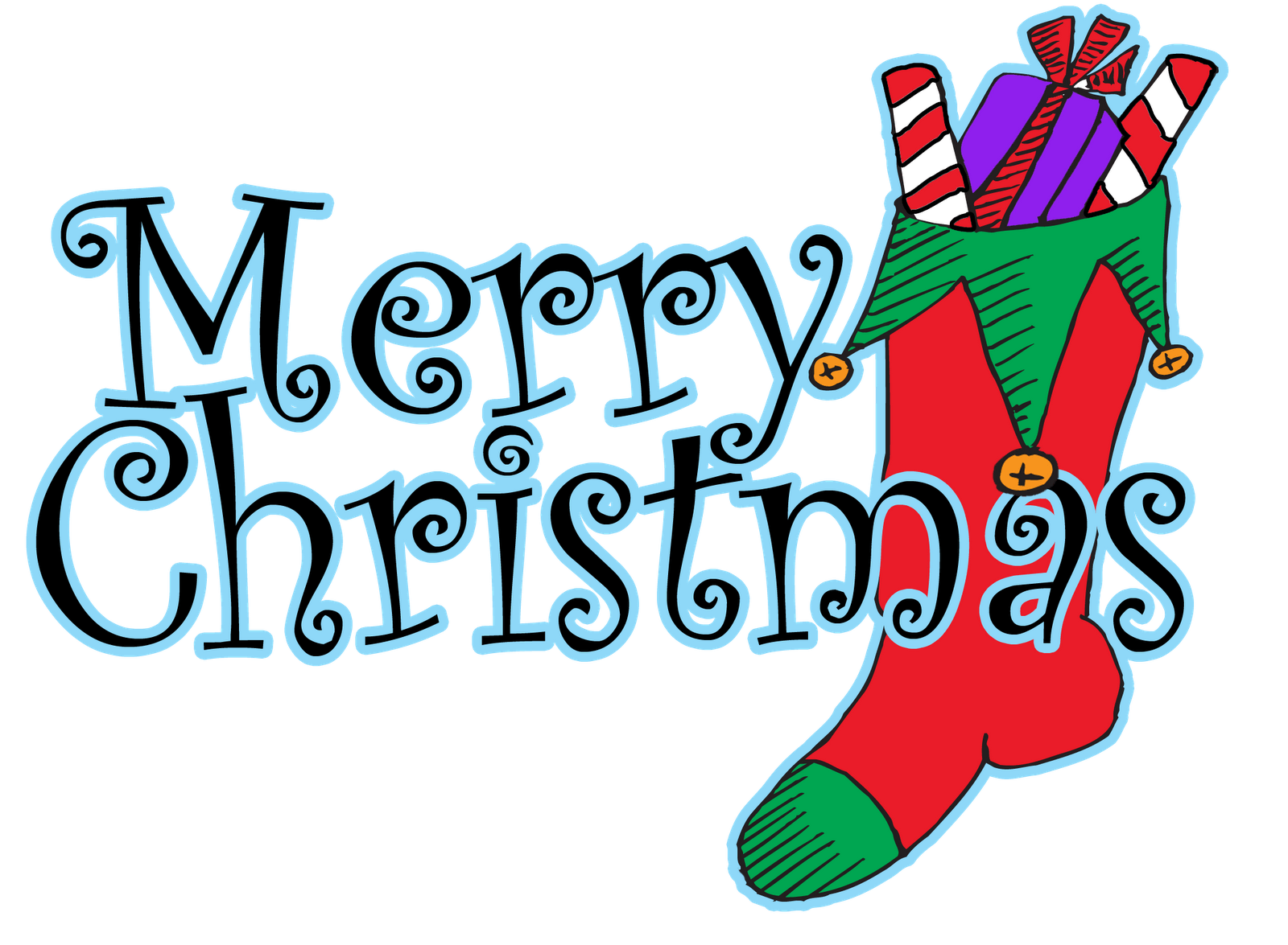Merry christmas words clip library stock