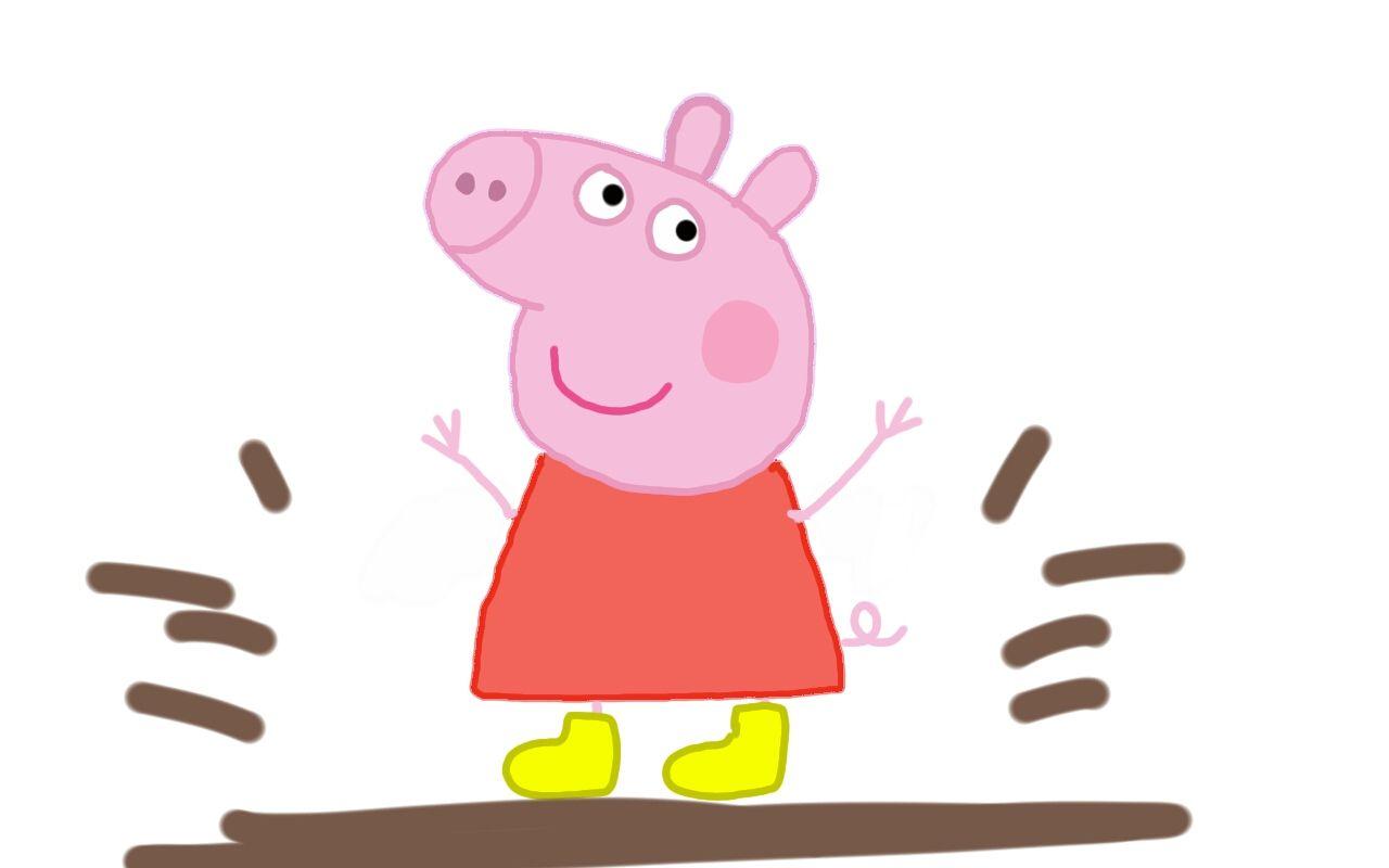 Mud clipart peppa pig and in color mud clipart peppa pig