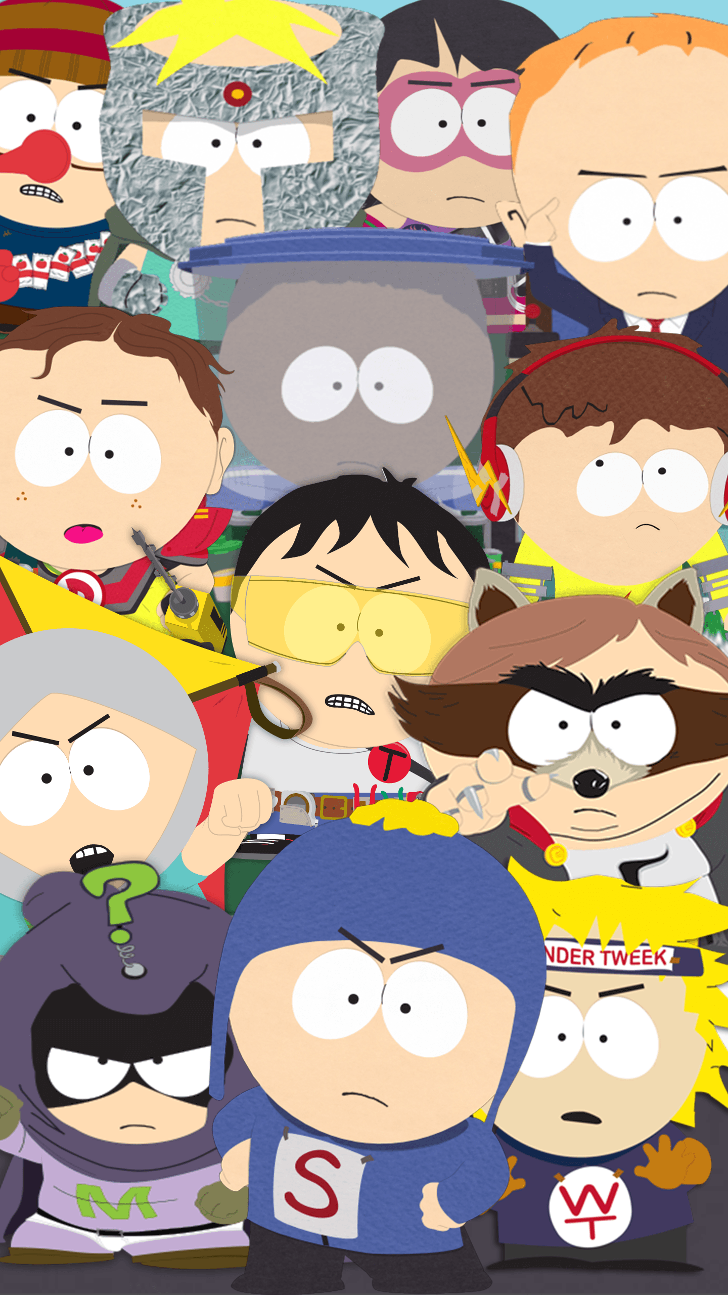 South Park Super Heroes Wallpaper for phones. Enjoy