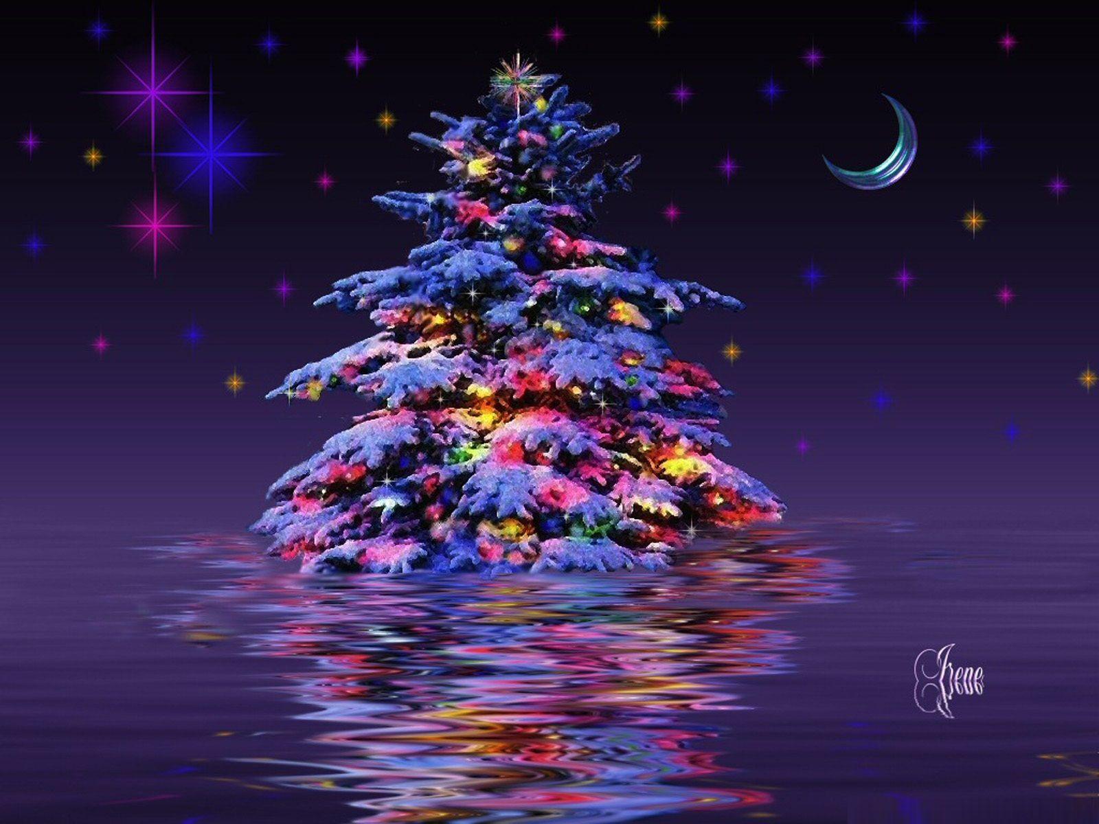 Free 3 D Christmas Background. tree wallpaper your selected image as your desktop wa. Christmas tree picture, Christmas tree wallpaper, Animated christmas tree