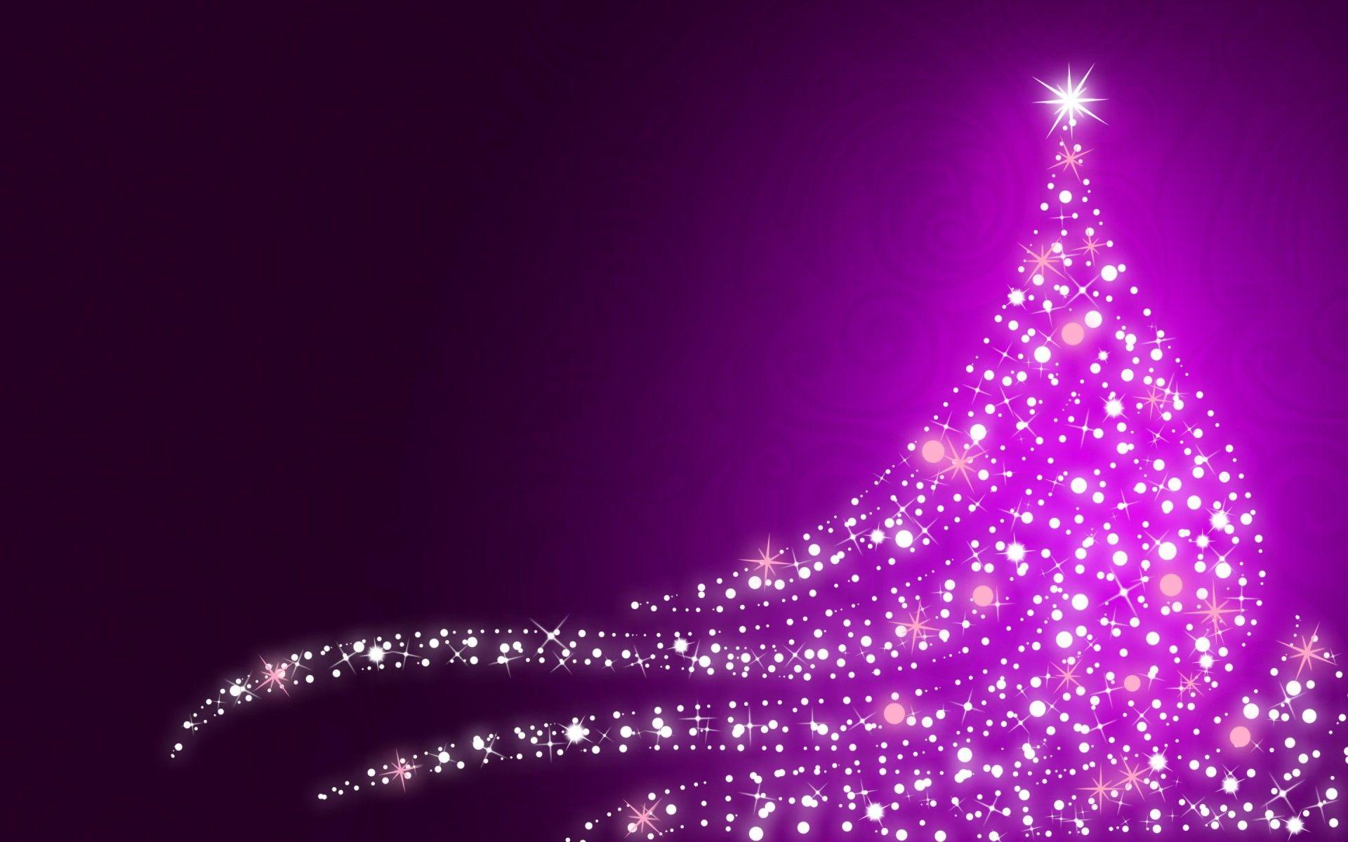 Wallpaper Christmas lights, Xmas tree, Purple, HD, Celebrations