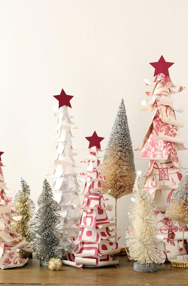Make & Do: Wallpaper Christmas Trees