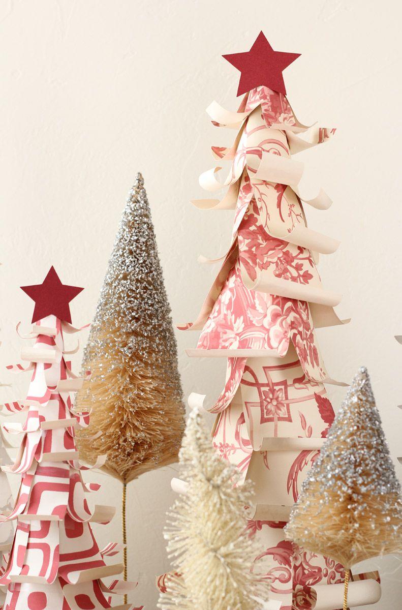Make & Do: Wallpaper Christmas Trees