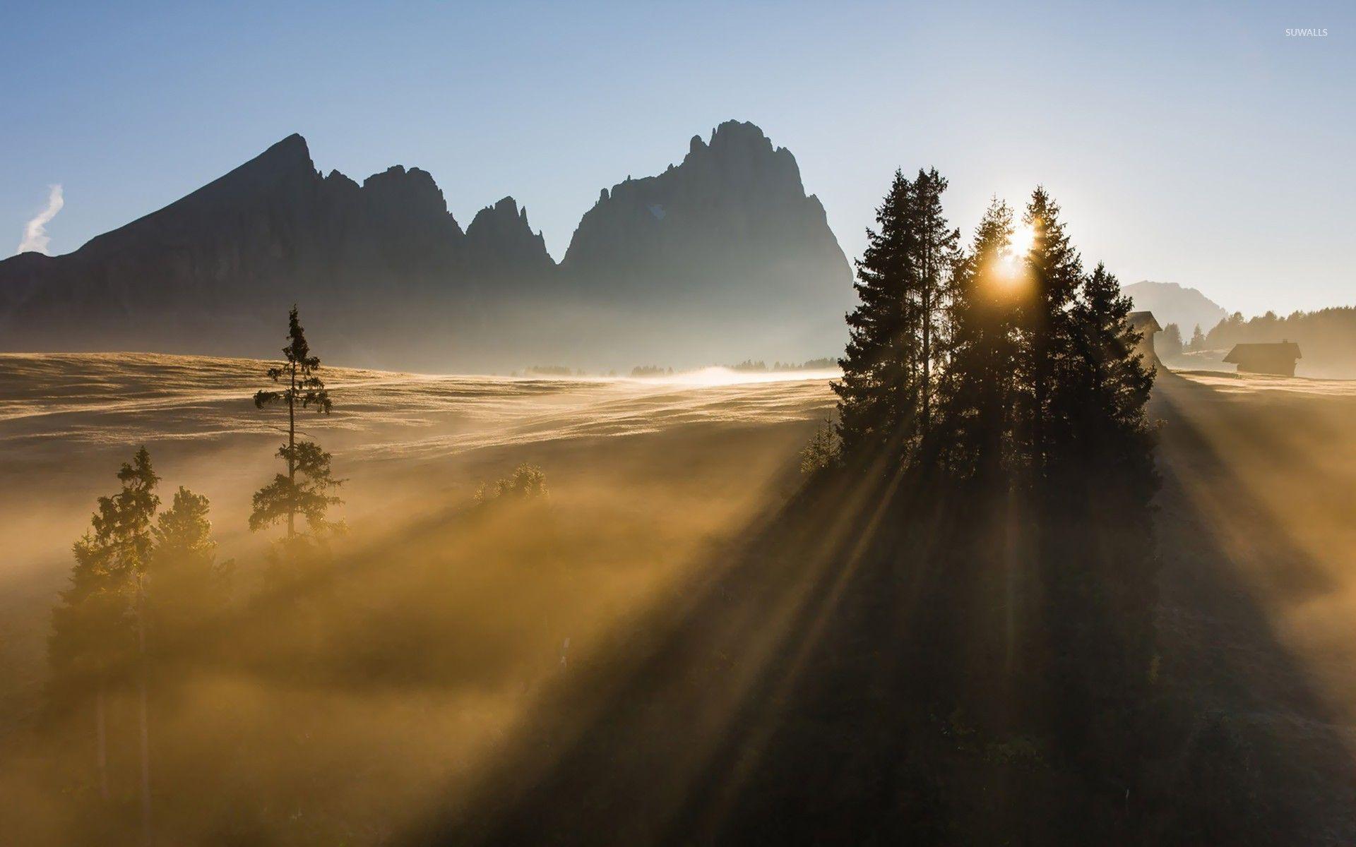 Sunrise in the Dolomites wallpaper wallpaper