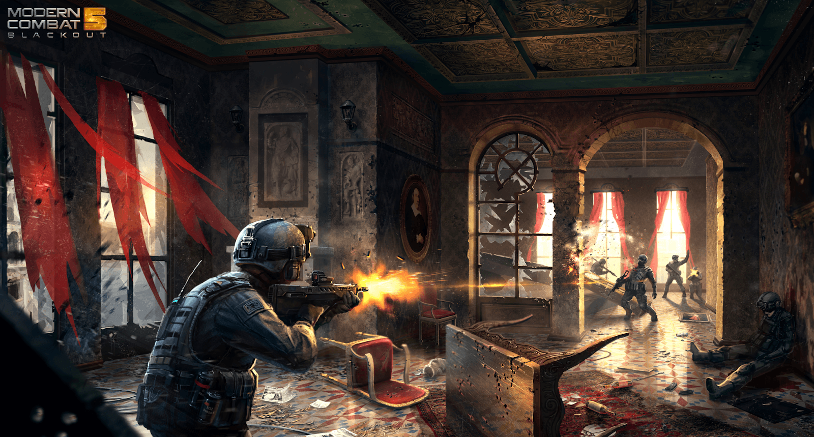 Modern Combat 5 eSports FPS 3.0.1a Apk Data Mod Online Download