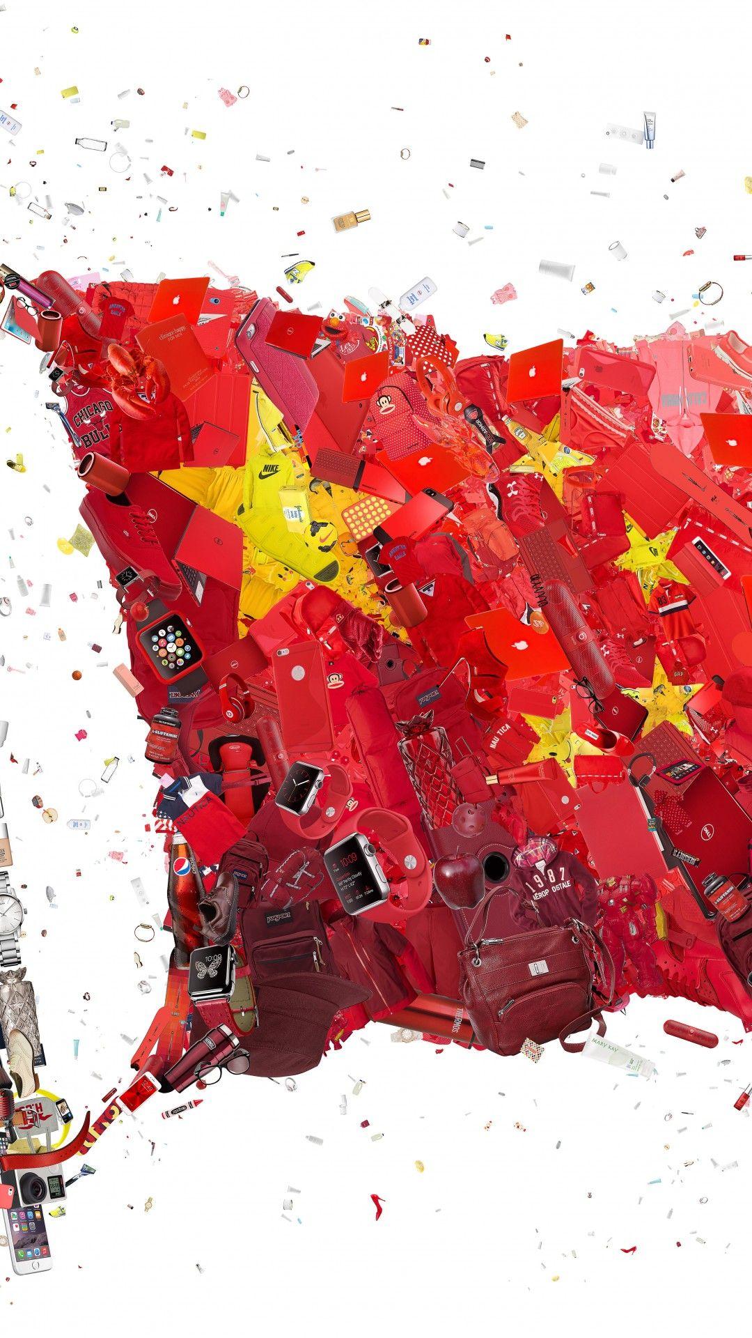 Wallpaper China flag, Alibaba, HD, 4K, 8K, Creative Graphics