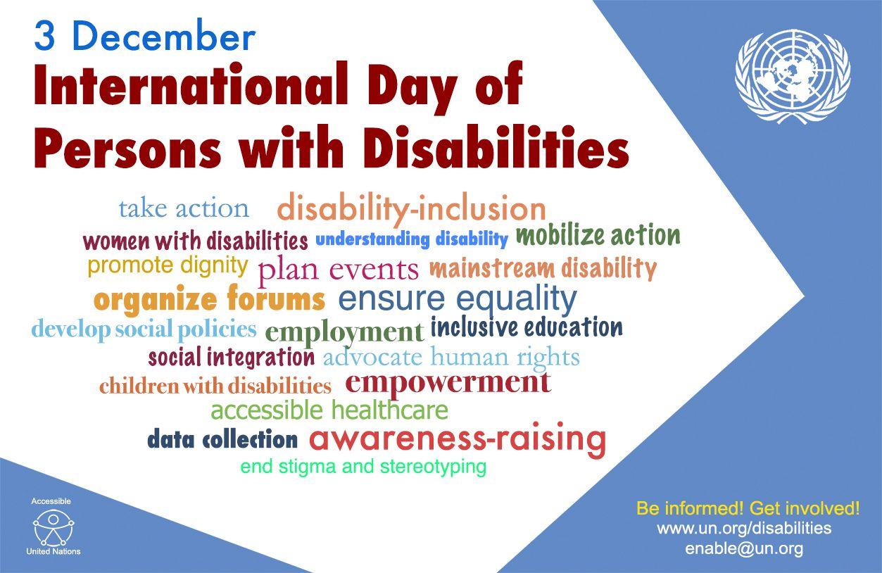 International Day of Persons with Disabilities poster. United