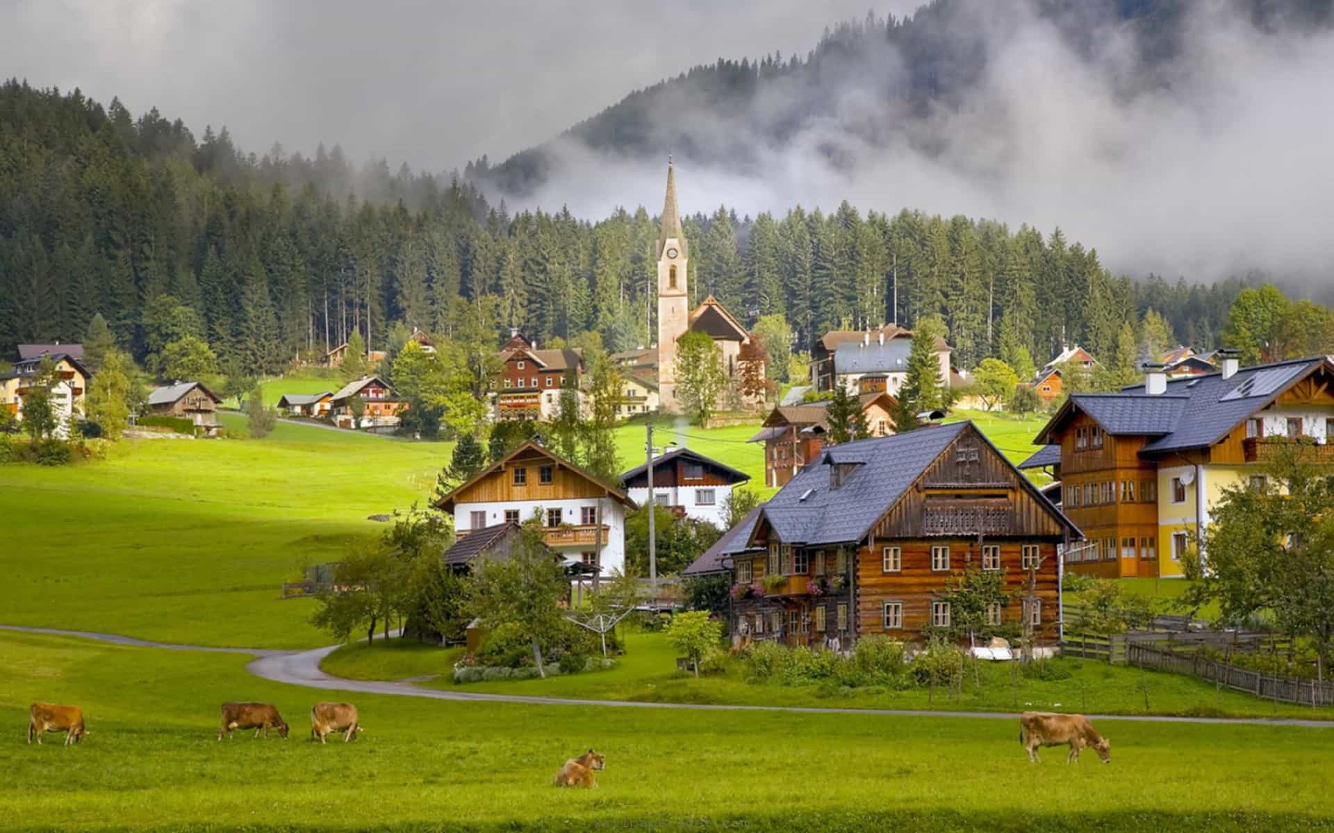 Village Wallpaper HD Background