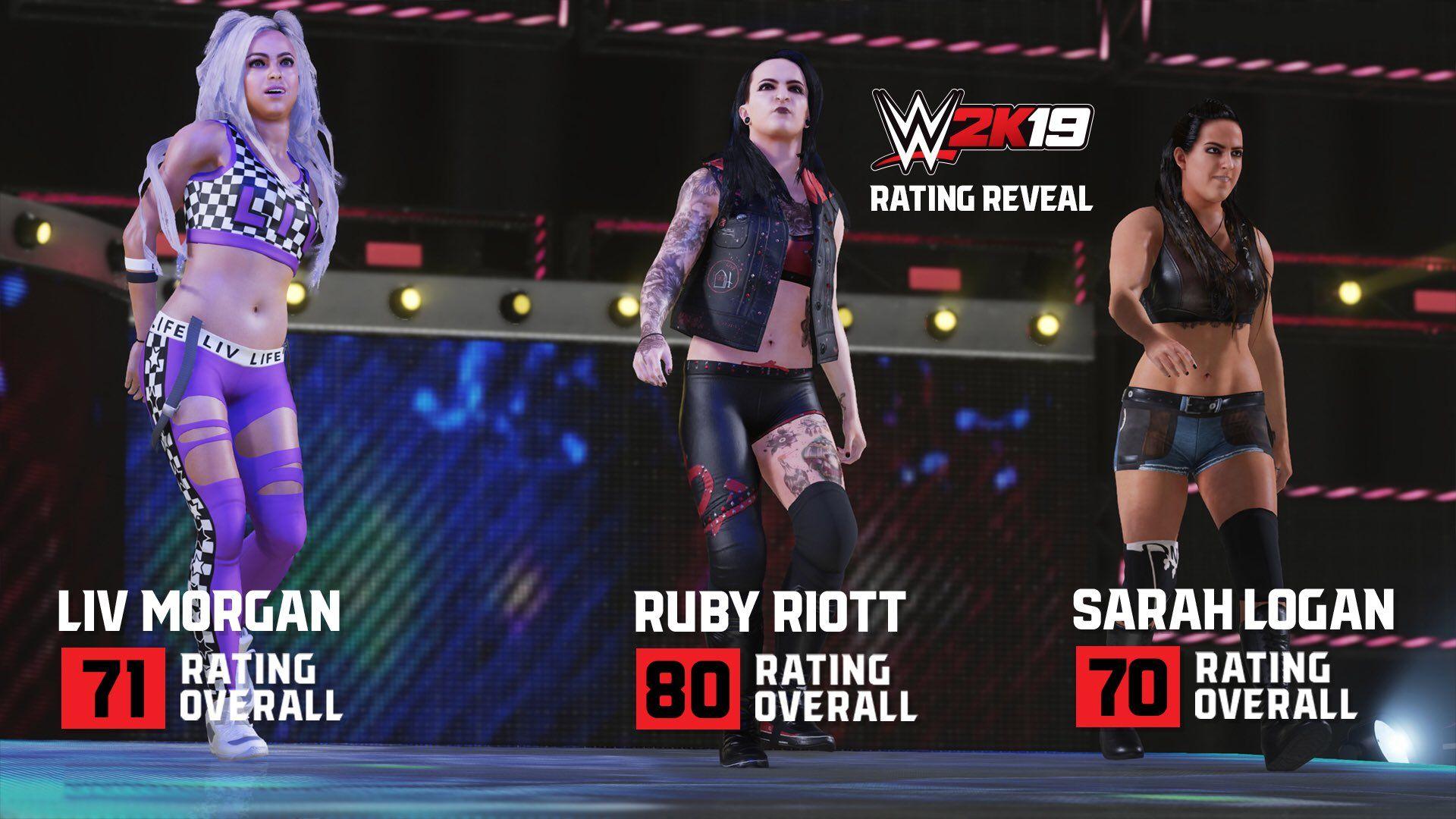 WWE 2K19 Riott Squad's ratings