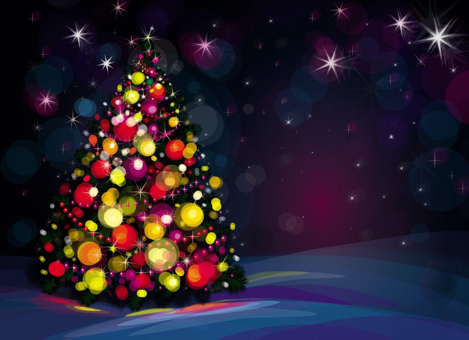 Bokeh Christmas Tree Wallpaper