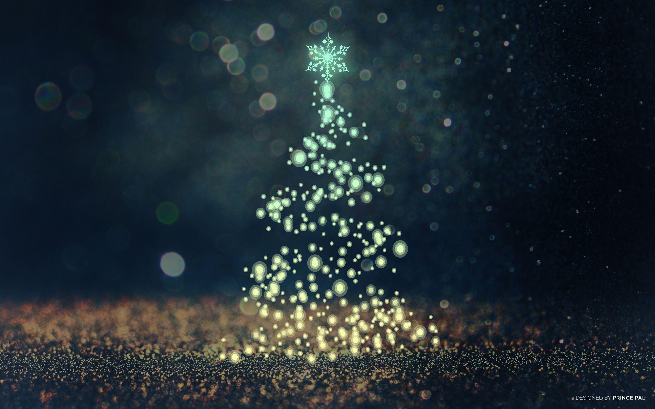 Wallpaper Christmas tree, Sparkles, Bokeh, CGI, HD, Celebrations