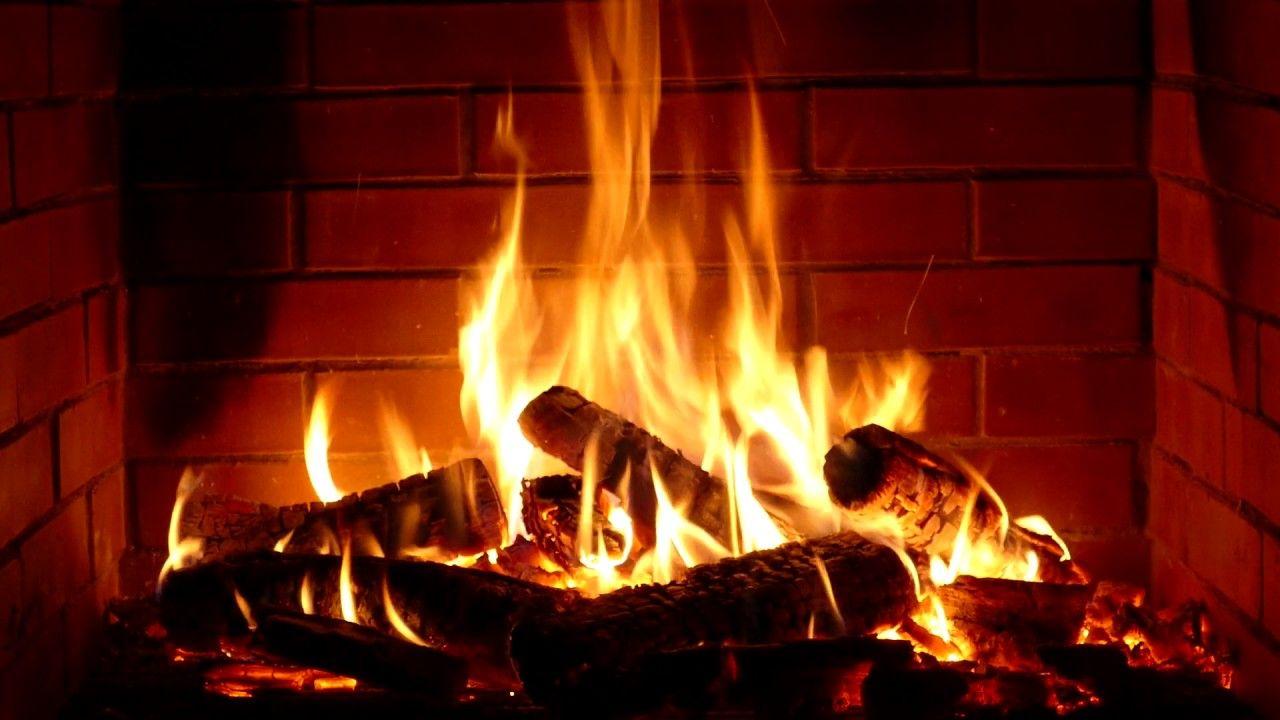 Fireplace HD hours crackling logs for Christmas