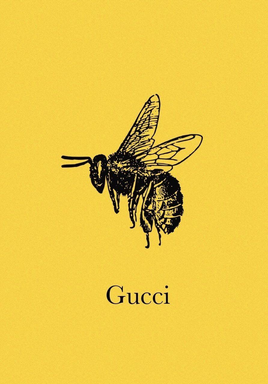 Tumblr yellow gucci bee iphone wallpaper. Yellow. iPhone