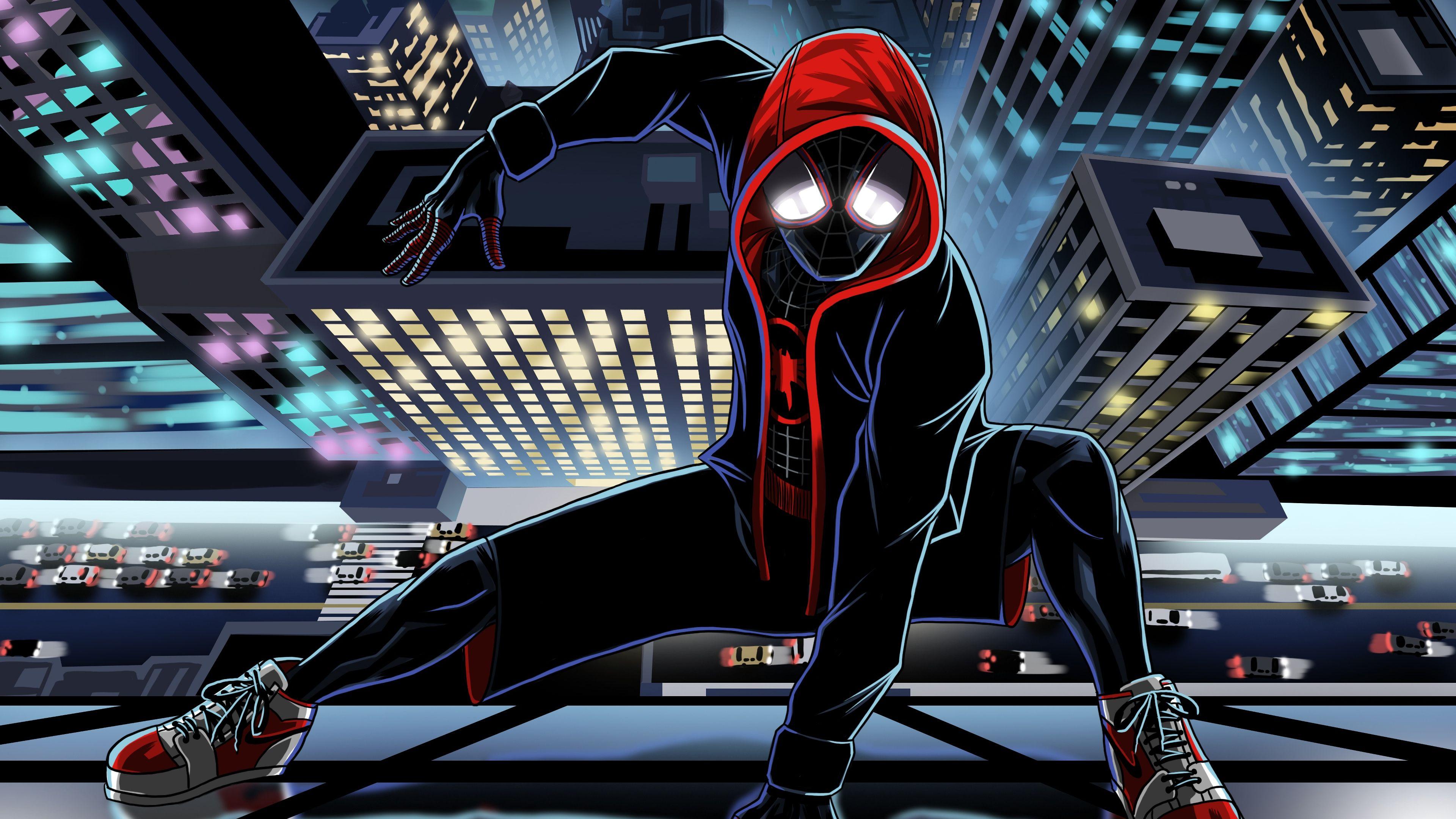Spider Man: Into The Spider Verse 4k Ultra HD Wallpaper. Background