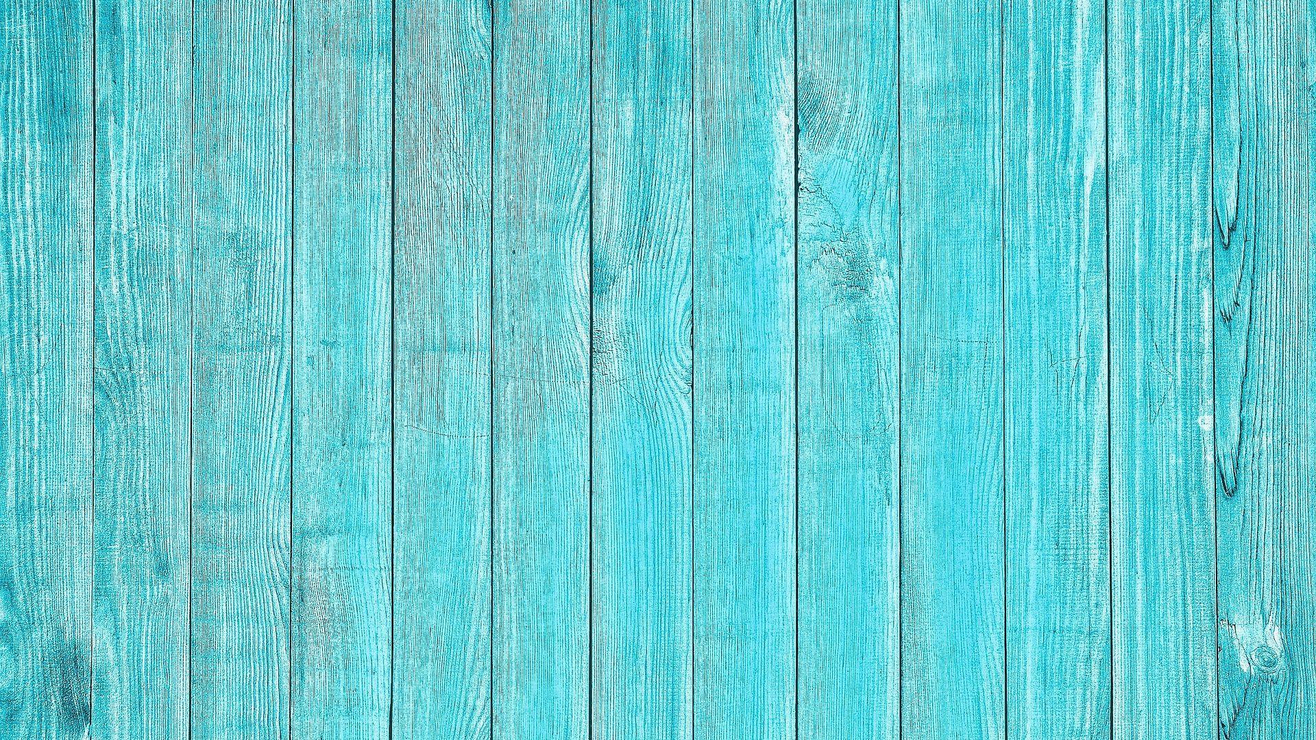 Wooden Wall Light Blue Wallpaper