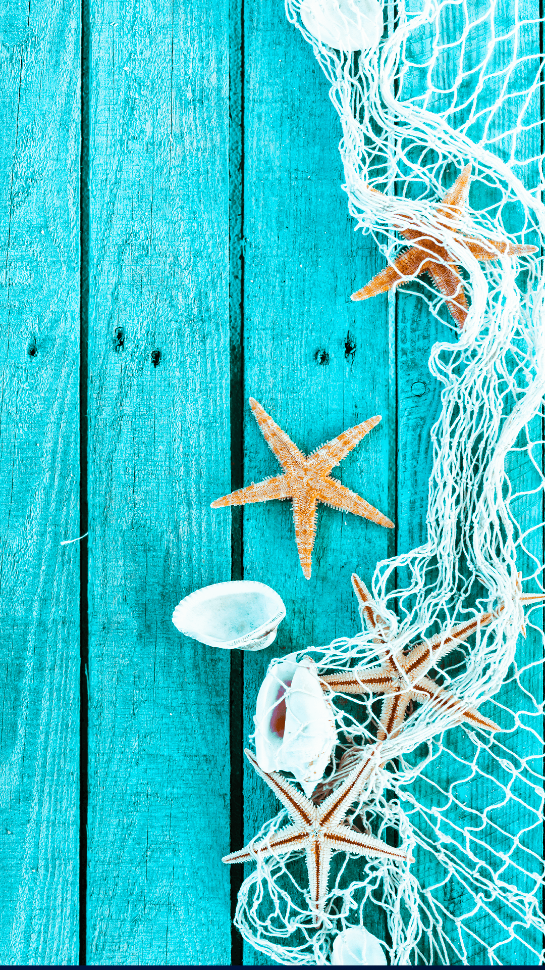 ↑↑TAP AND GET THE FREE APP! Art Creative Sea Star Blue Wood Shell