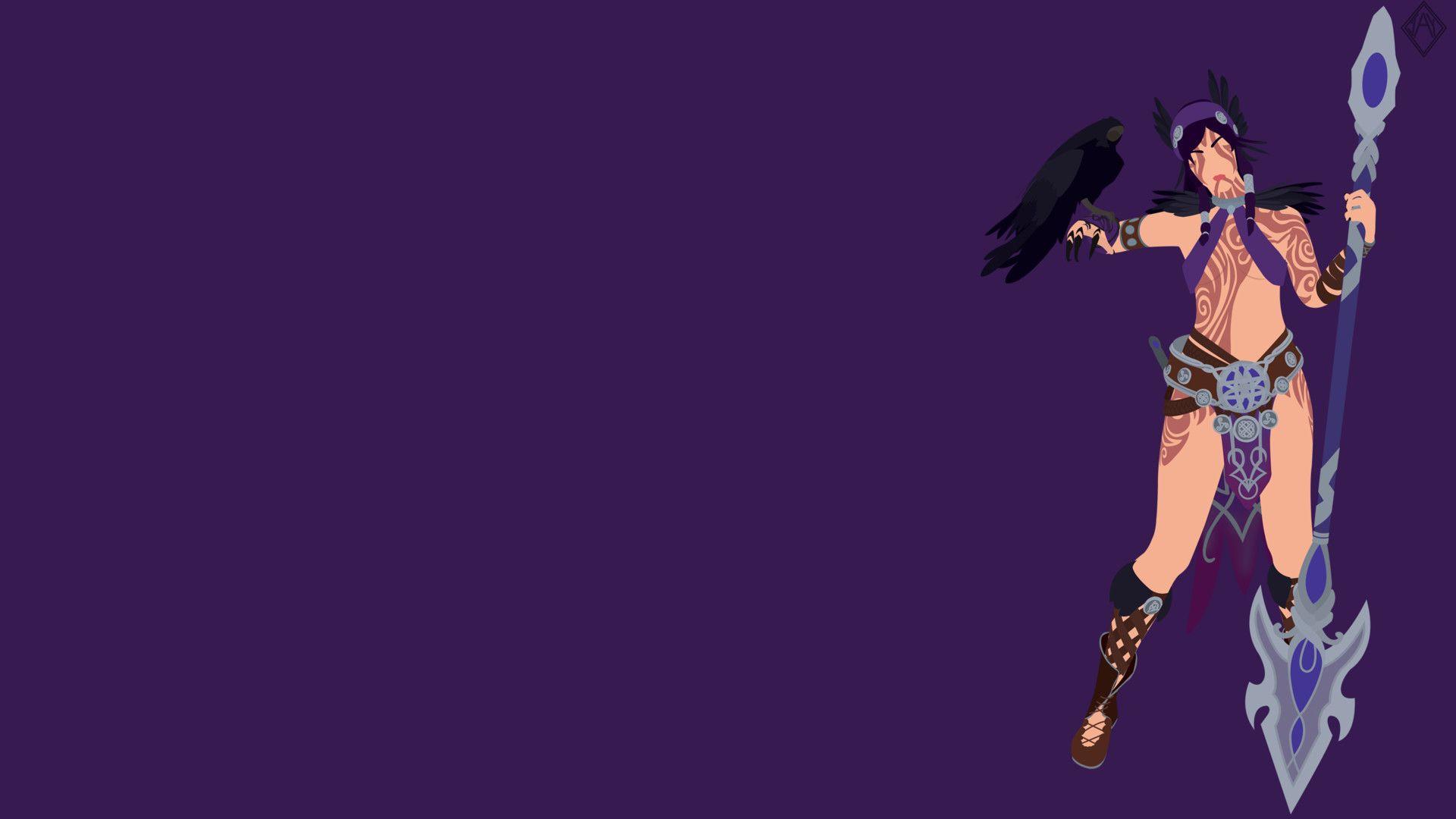Smite. Morrigan Minimalist Wallpaper, Jay R