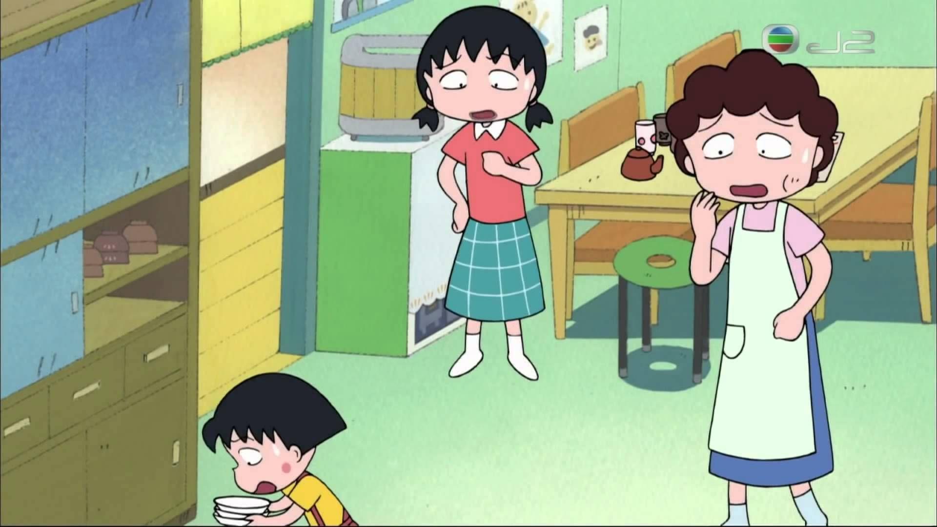 With Mom Loll Maruko Chan Wallpaper (1920x1080)