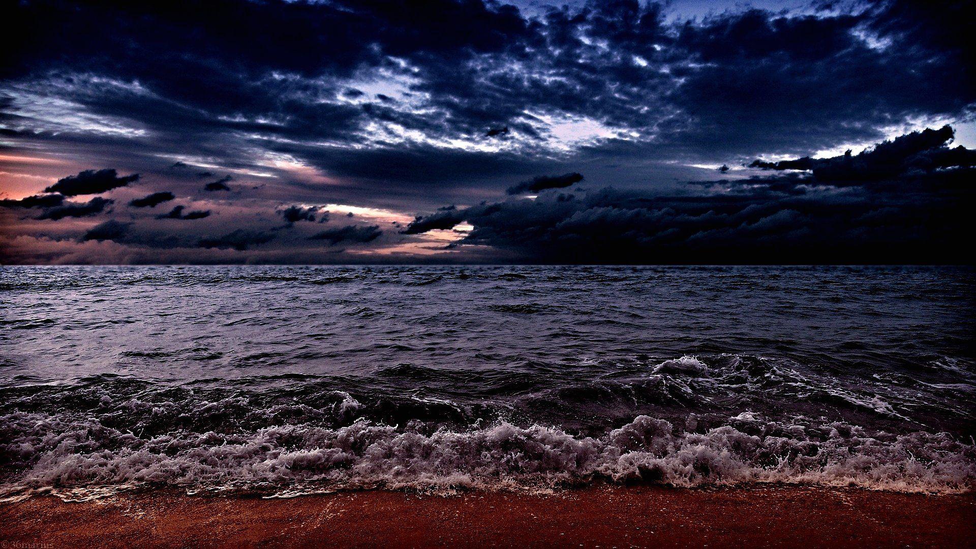 Dark Ocean Wallpaper Full HD #F4z. Earth. Sunset