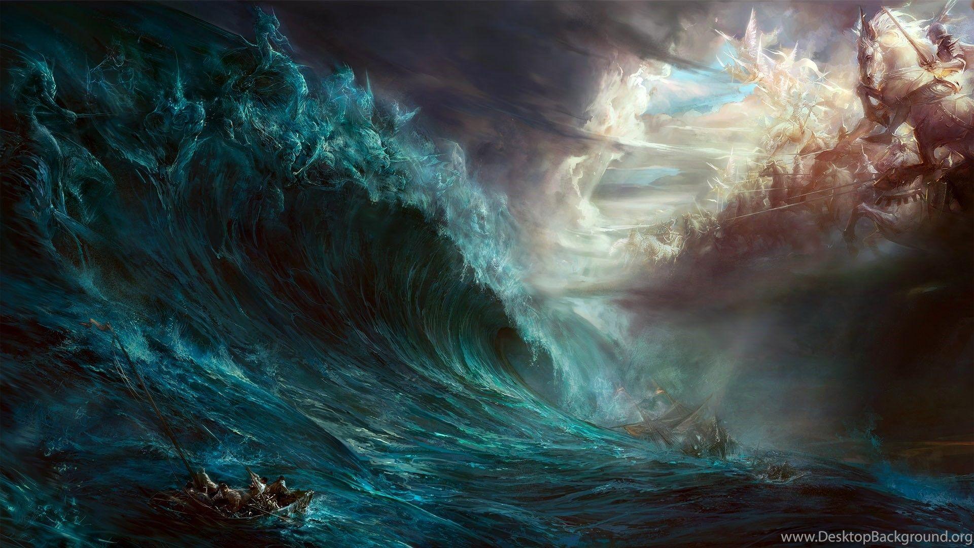 Fantasy Dark Sea Wallpaper Desktop Background