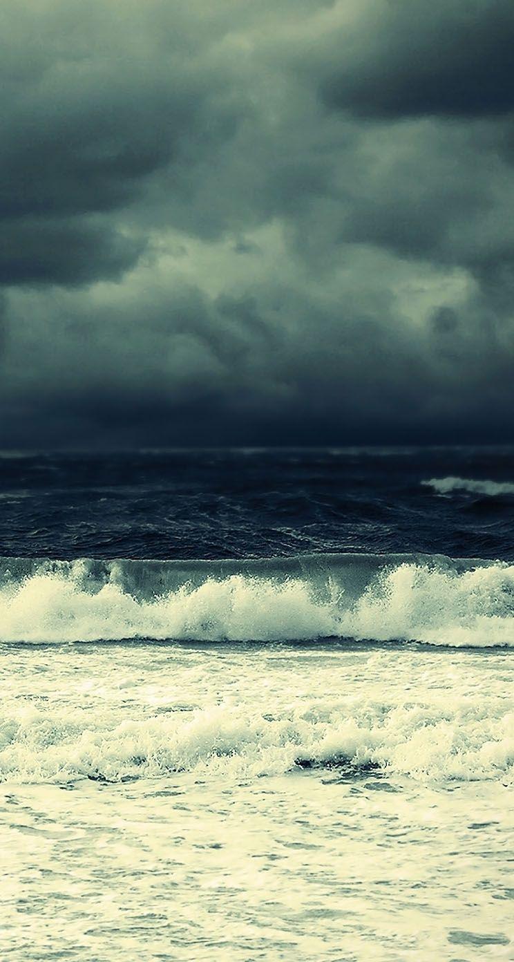 Dark Sea Storm iPhone Wallpaper