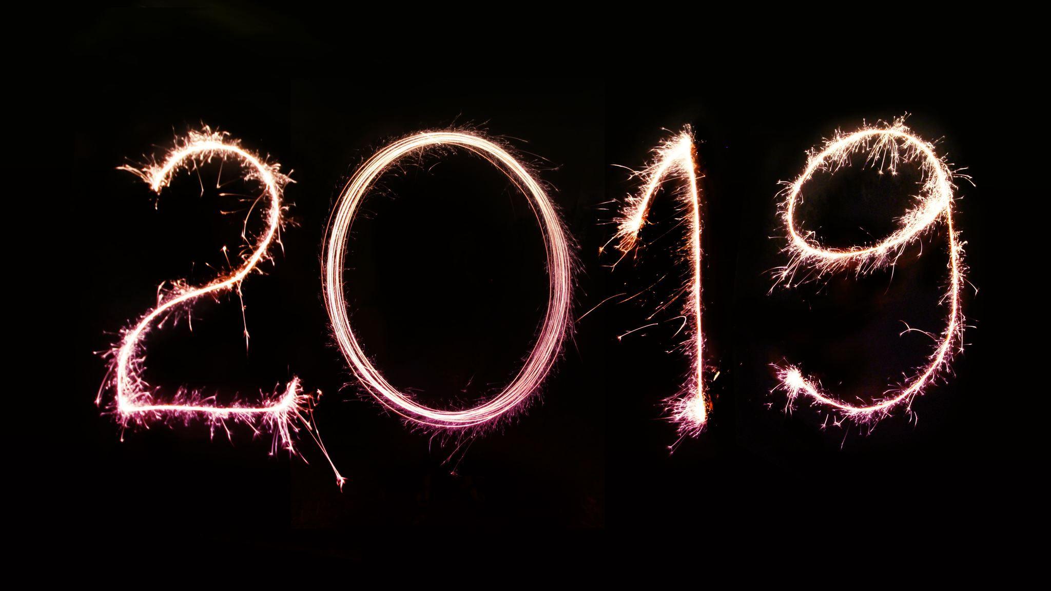 Happy New Year 2019 2048x1152 Resolution HD 4k Wallpaper