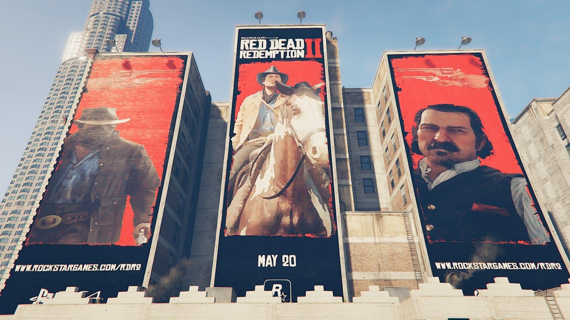 Red Dead Redemption 2 Billboards Downtown LS