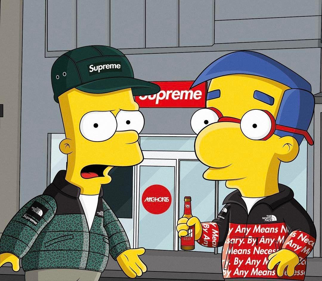 Supreme Simpson Cartoon Wallpaper Free Supreme Simpson