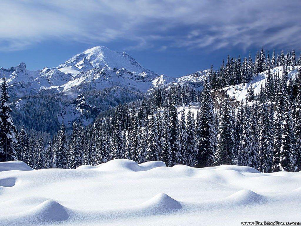 Desktop Wallpaper Natural Background Snow Mountains