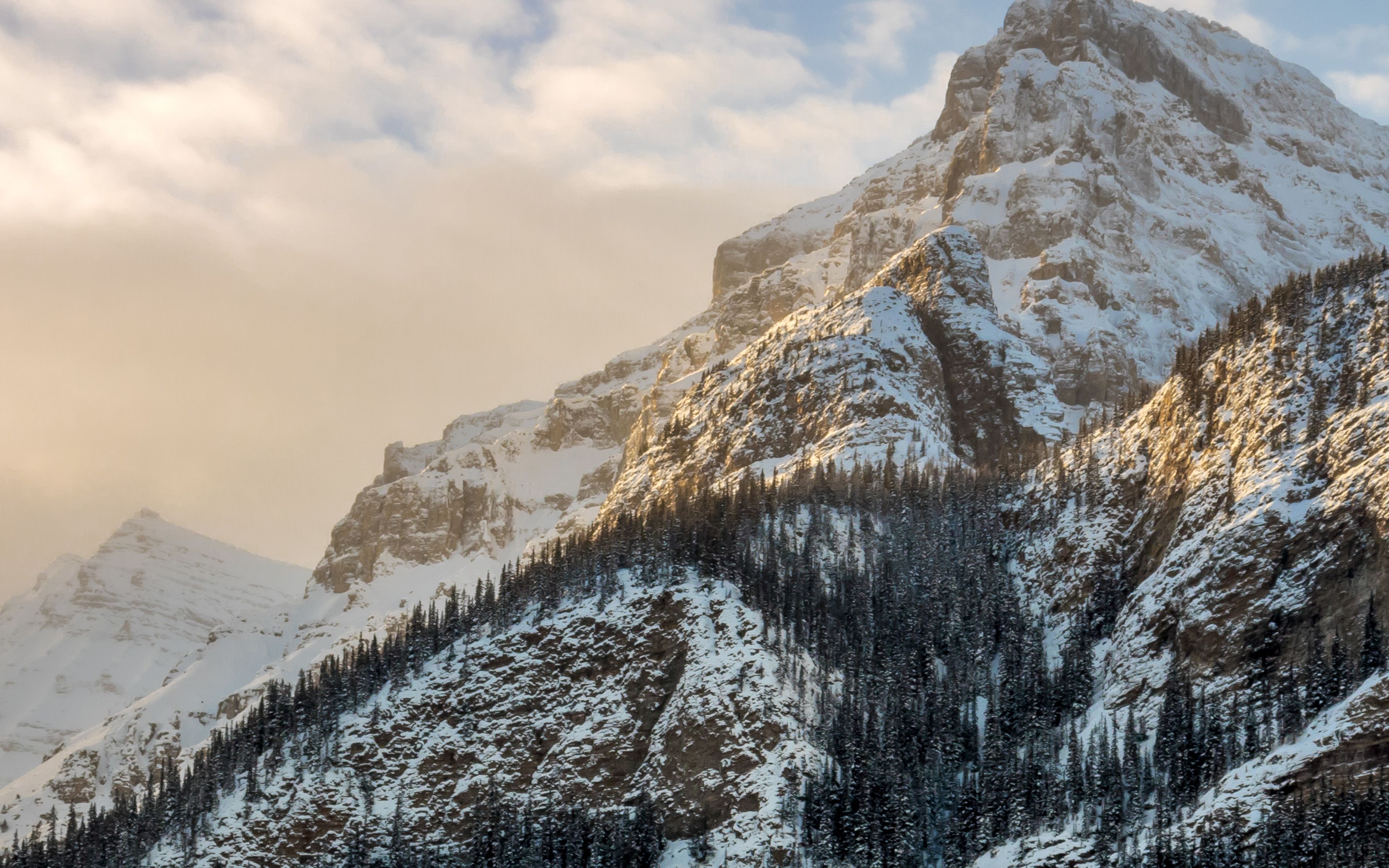 Mountain Snow Winter Cold Nature Wallpaper