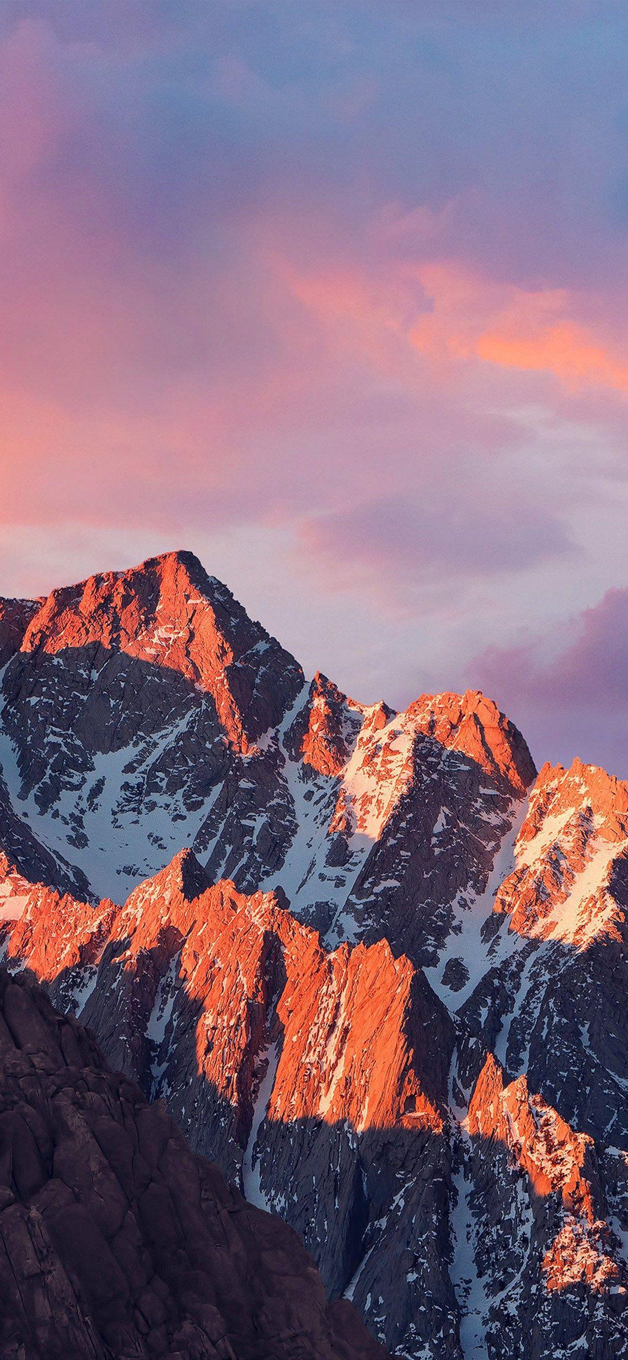 Free Walls K Sierra Apple Wallpaper T Mountain Sunset iPhone Xs