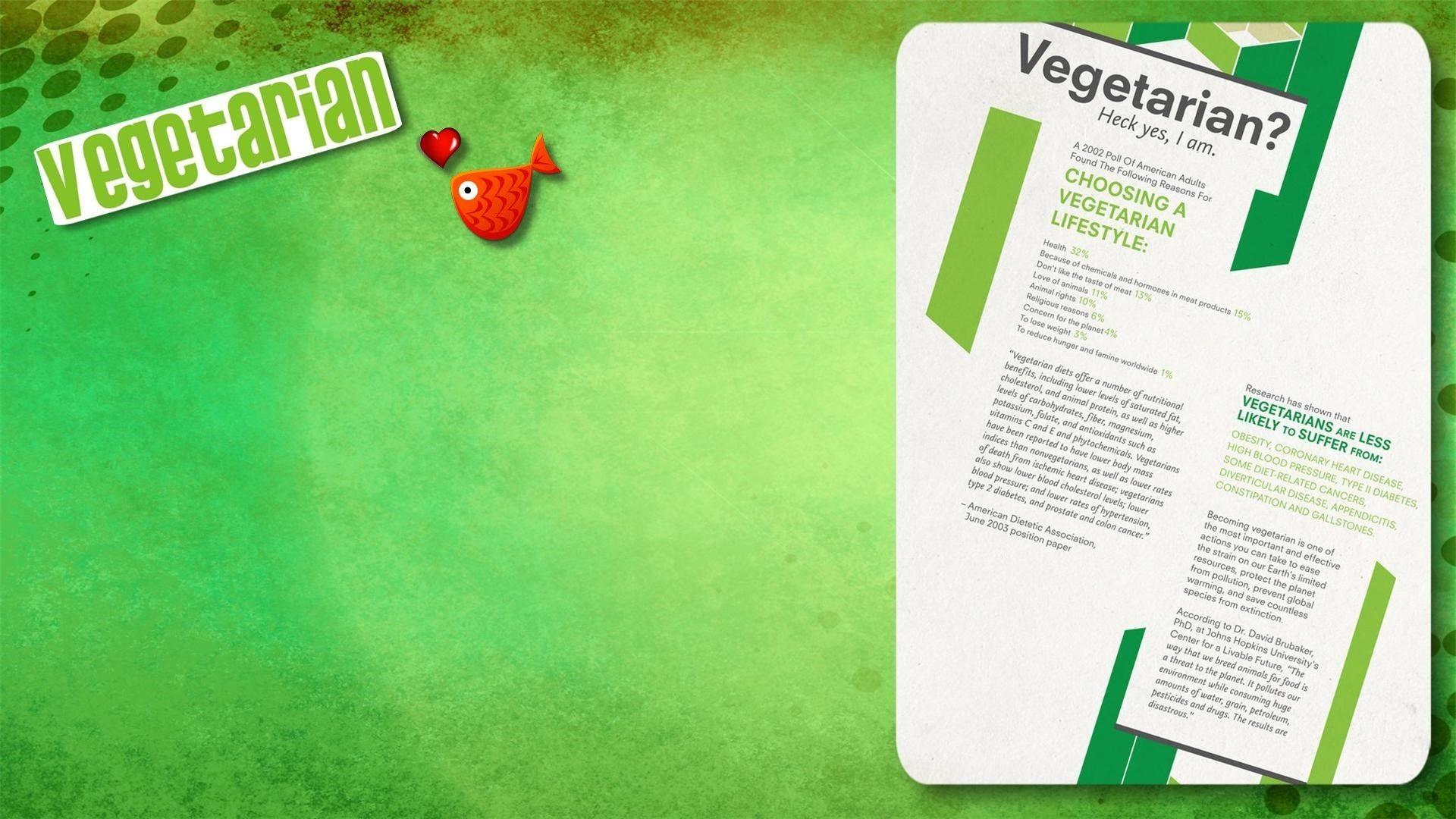 Graphic Design: Vegetarian Fish Article Phone Wallpaper 1920x1080