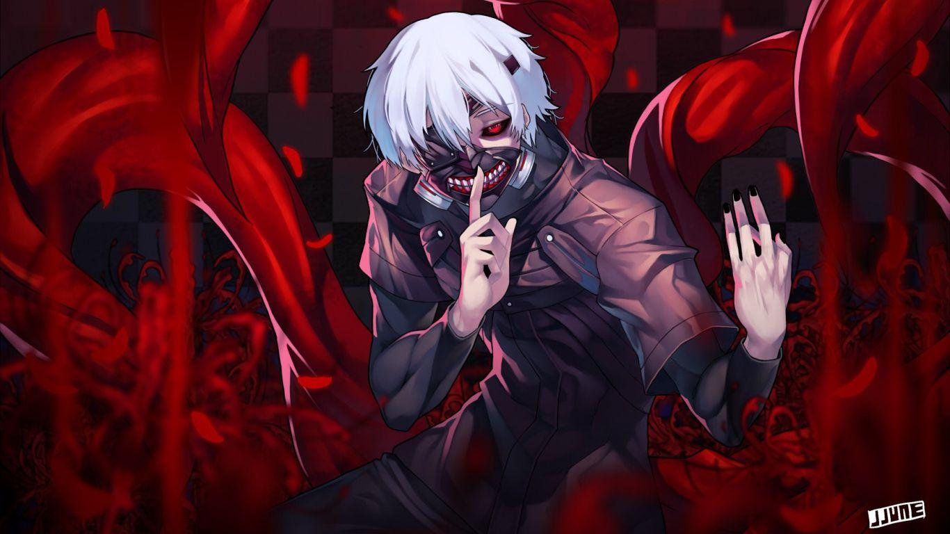 Evil anime character Tokyo Ghoul Desktop wallpaper 1366x768