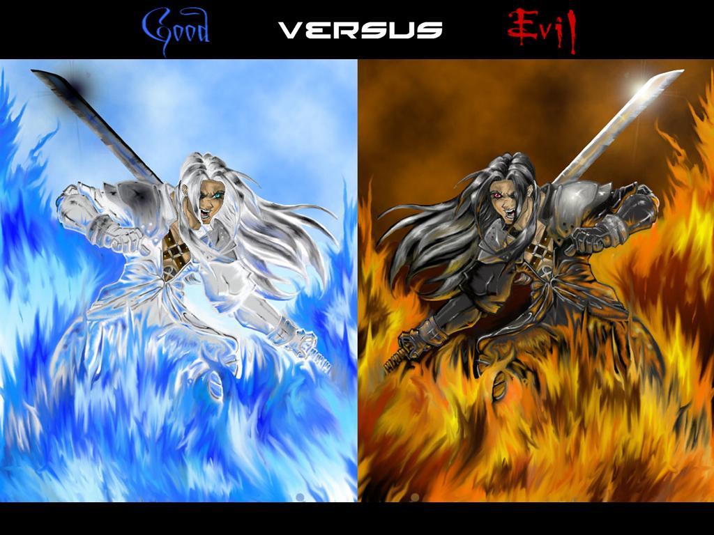 Good versus Evil LD «1024x768 «Anime wallpaper «Anime wallpaper