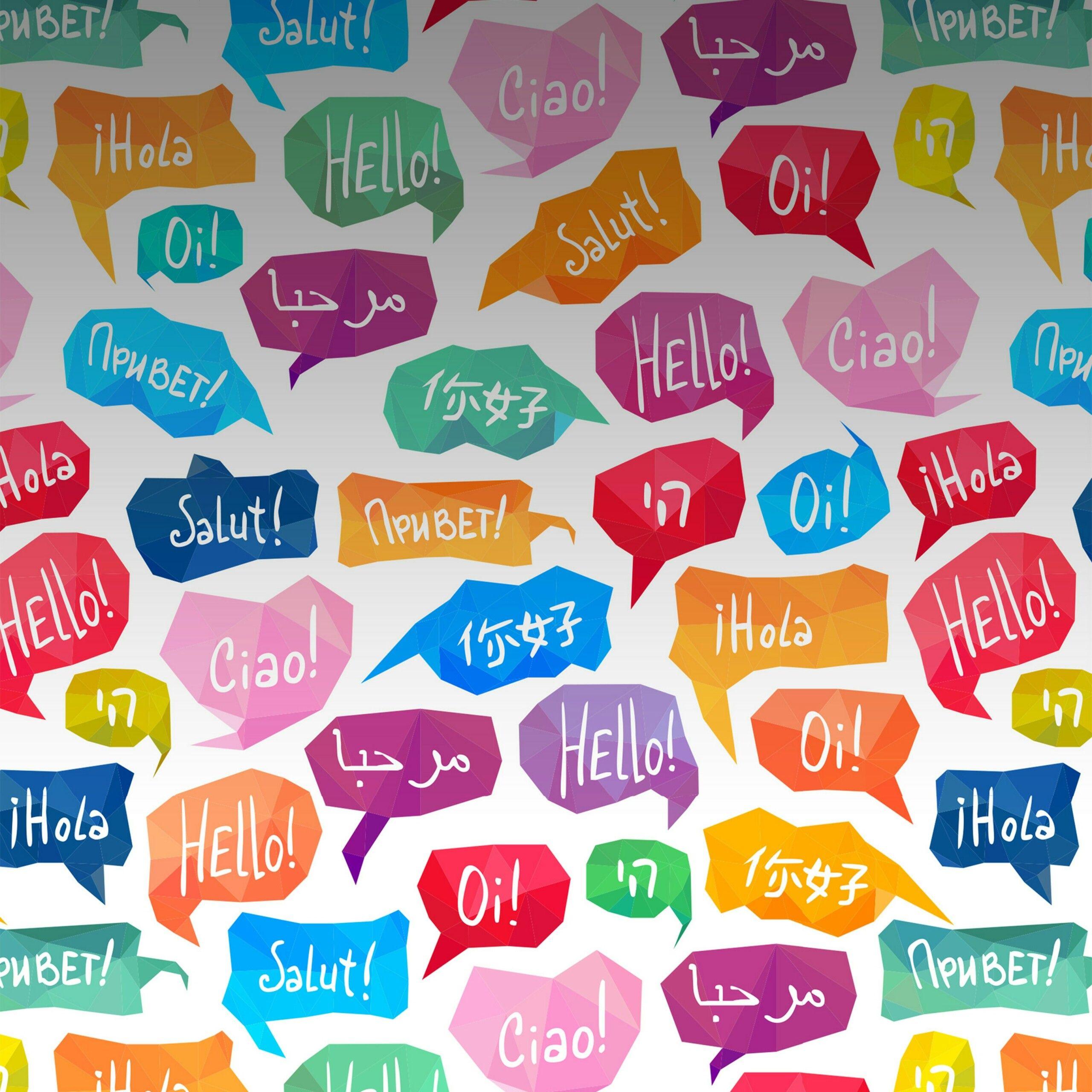 Saying Hello In Different Languages QHD Wallpaper 2560x2560